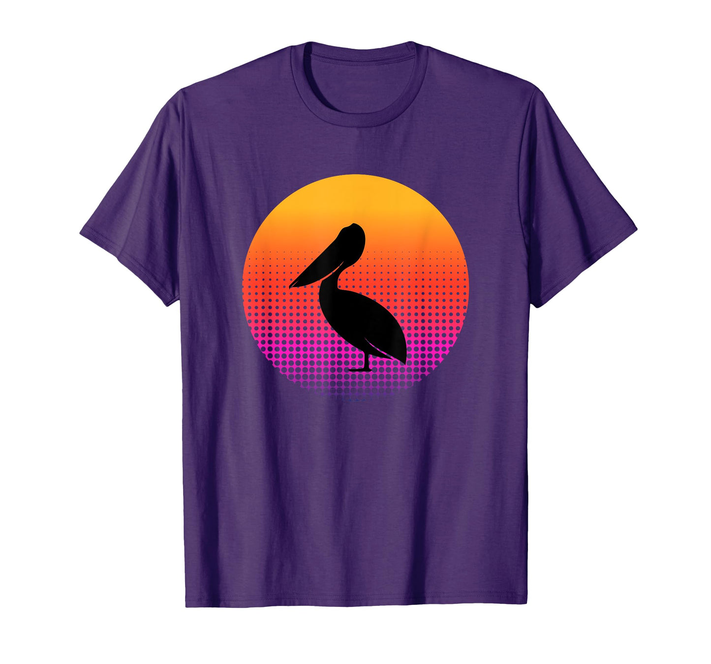 Retro Sunset Pelican Bird Animal Lover Gifts Men Women Youth T-Shirt