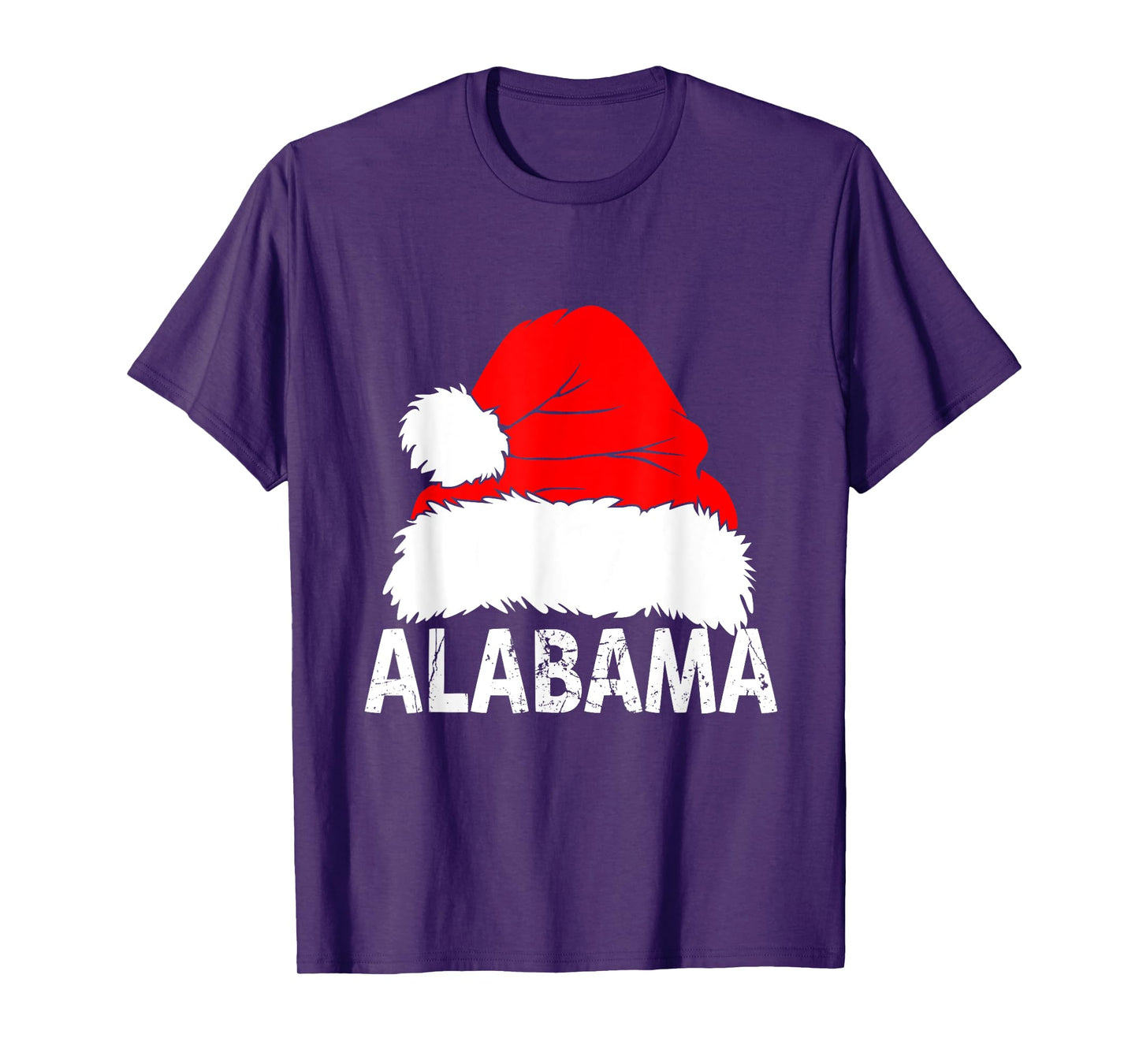 Christmas Santa Hat Alabama State Lover Family Matching T-Shirt