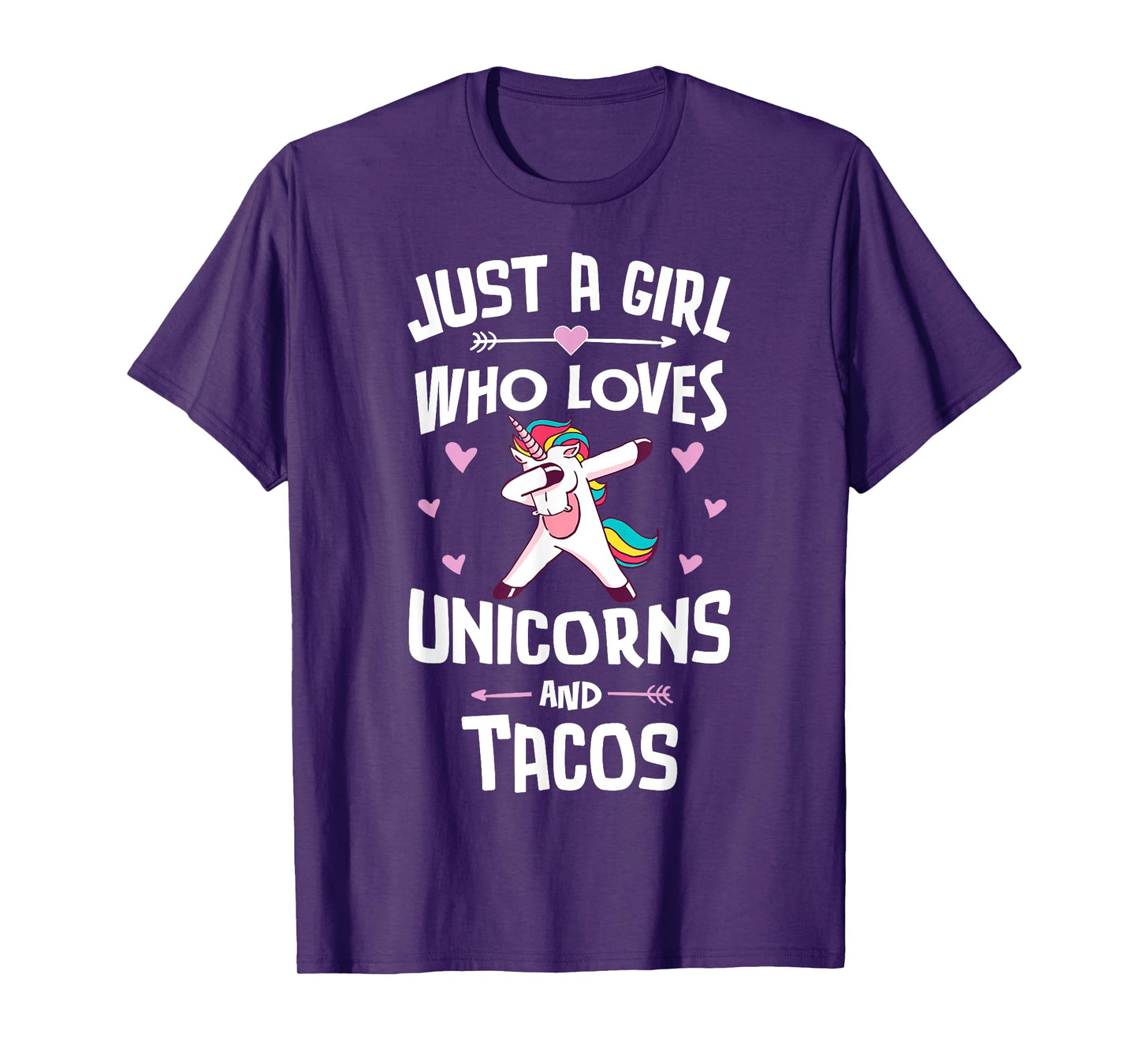 Just A Girl Who Loves Unicorns And Tacos Graphic Women T-Shirt