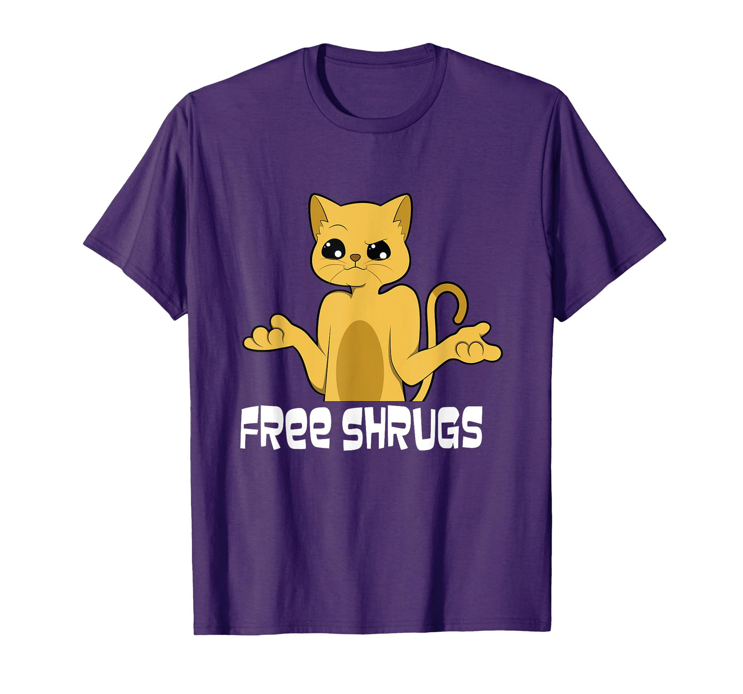 "free shrugs" - funny looking cat - text - humour -free hugs T-Shirt