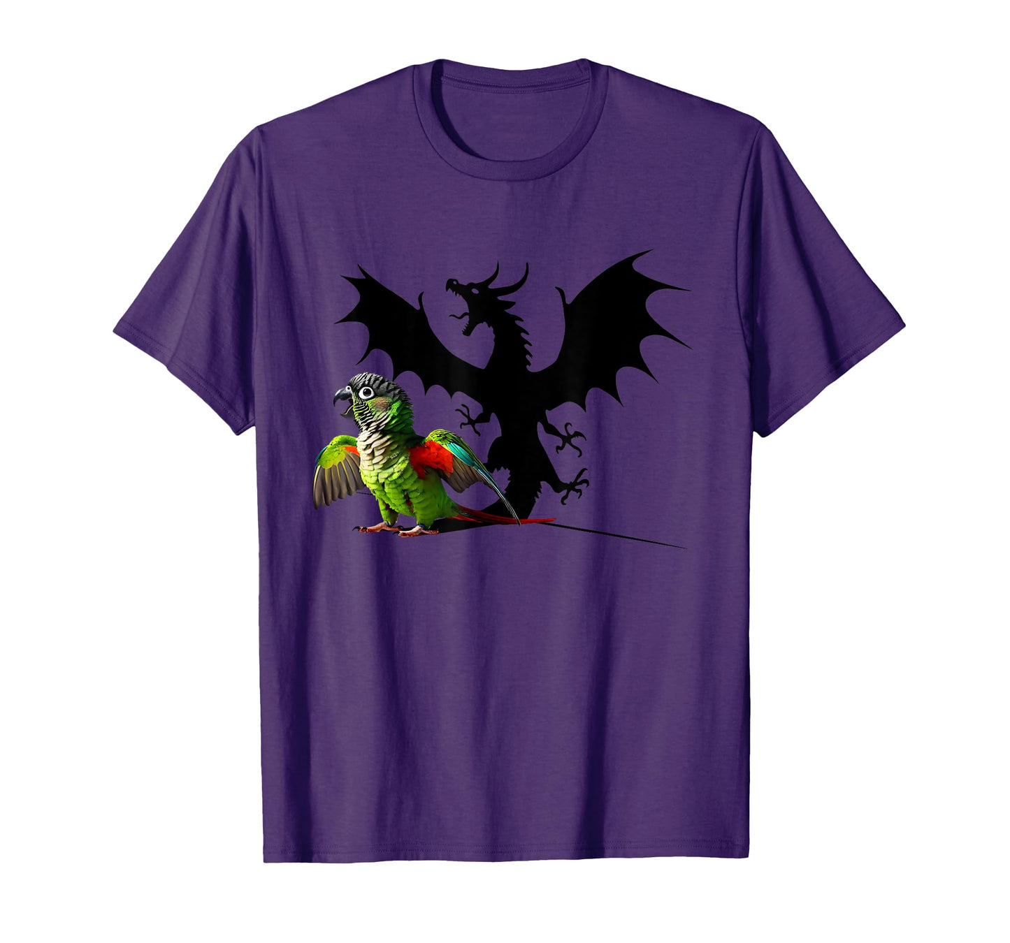 Funny Screaming Green Cheek Conure Parrot Dragon Lover Meme T-Shirt