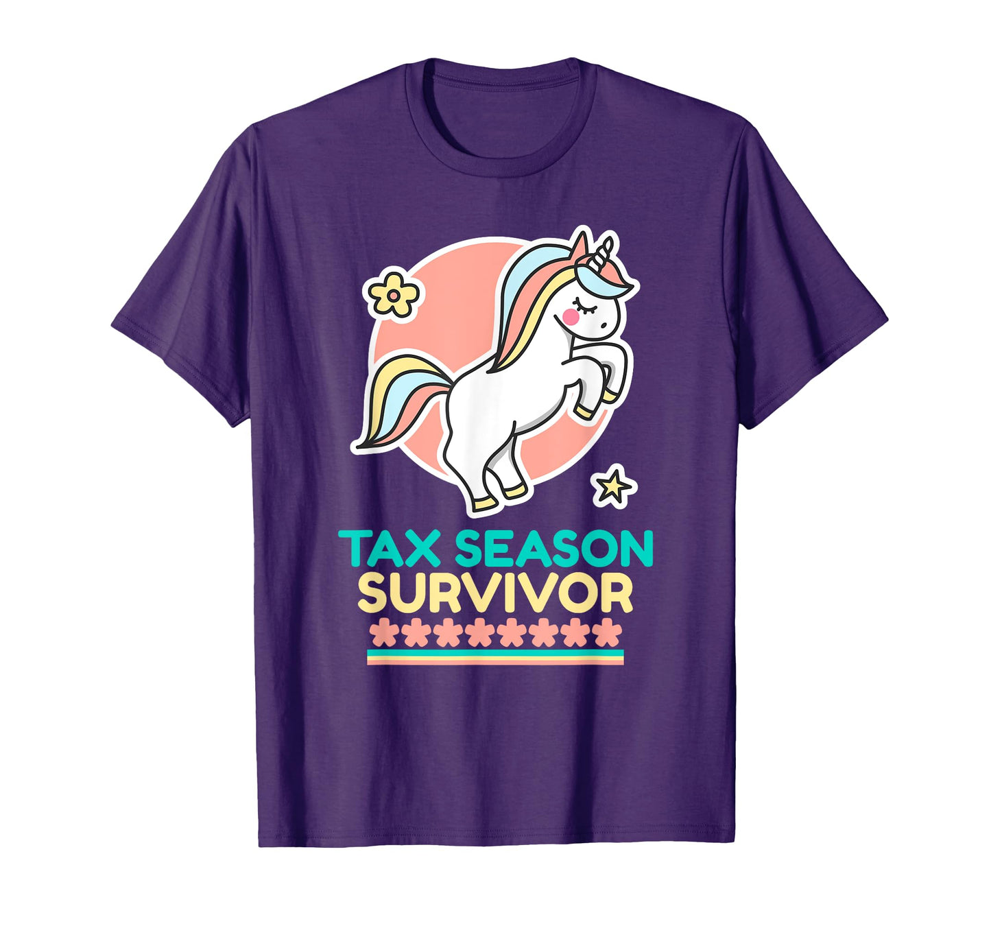 Cute Unicorn Tax Season Survivor T-Shirt