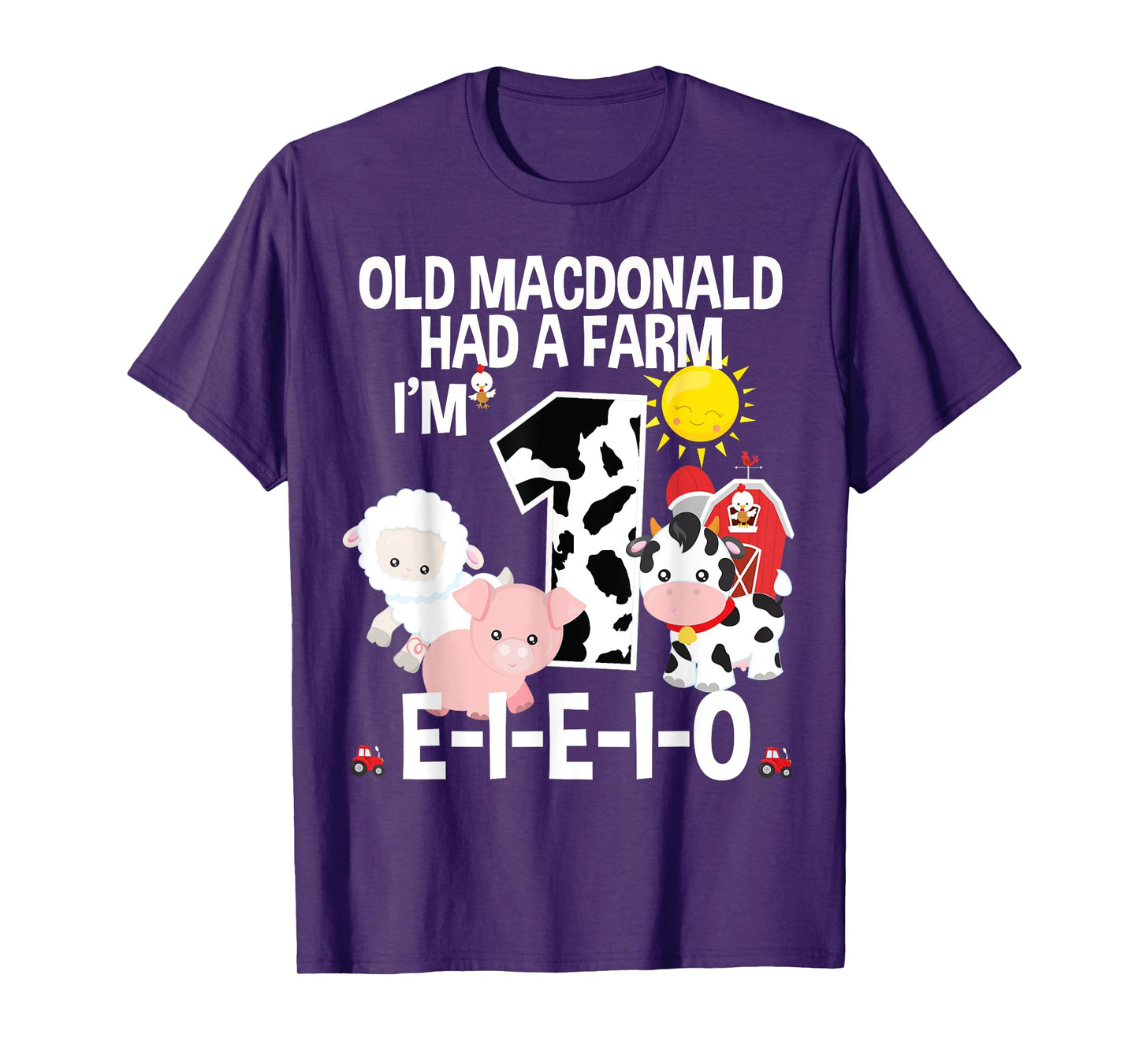 Toddler Kids Old MacDonald 1st Birthday Party Nursery Song T-Shirt