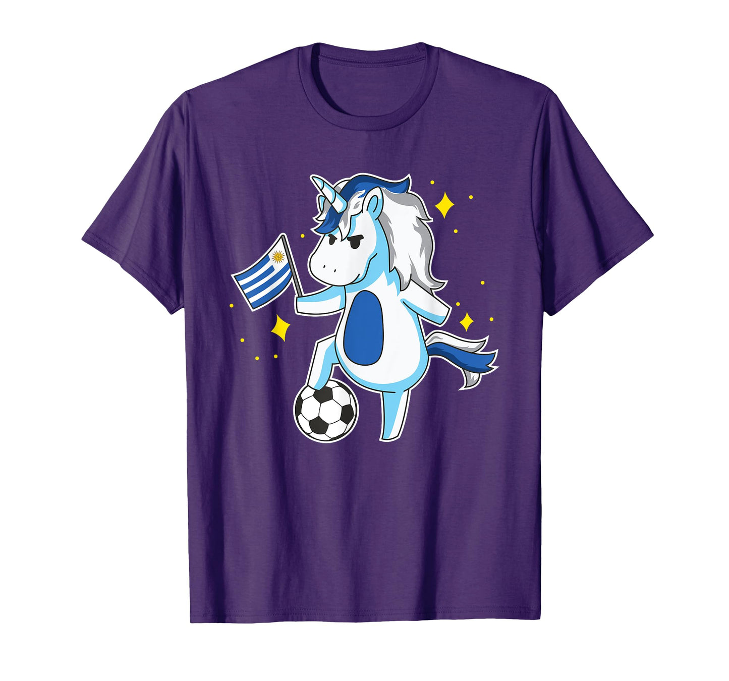 Soccer Unicorn Uruguay Jersey Design Uruguayan Football Gift T-Shirt