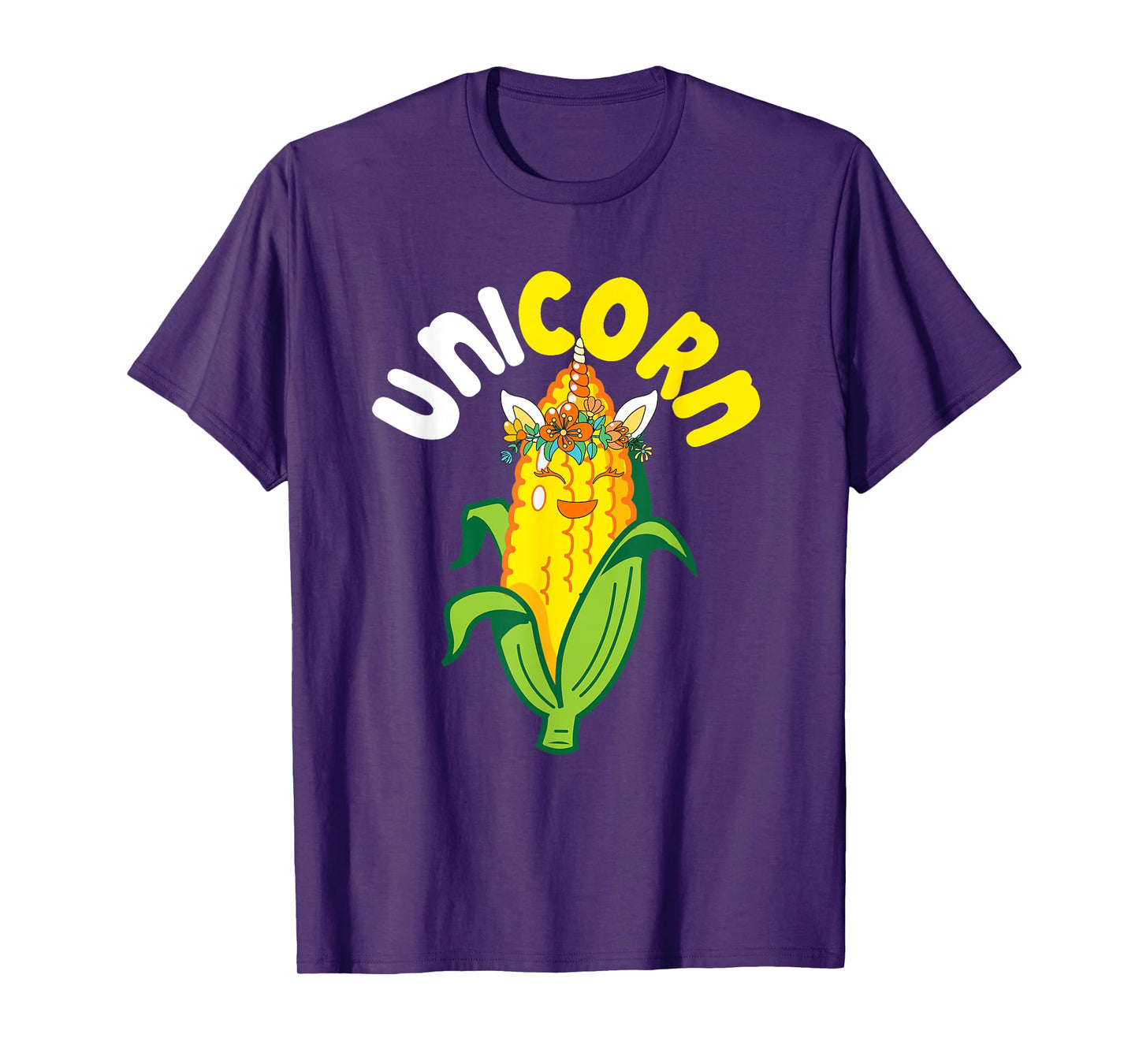Unicorn Cute Corn Matching Farmer Vegan Lover Kids Toddler T-Shirt