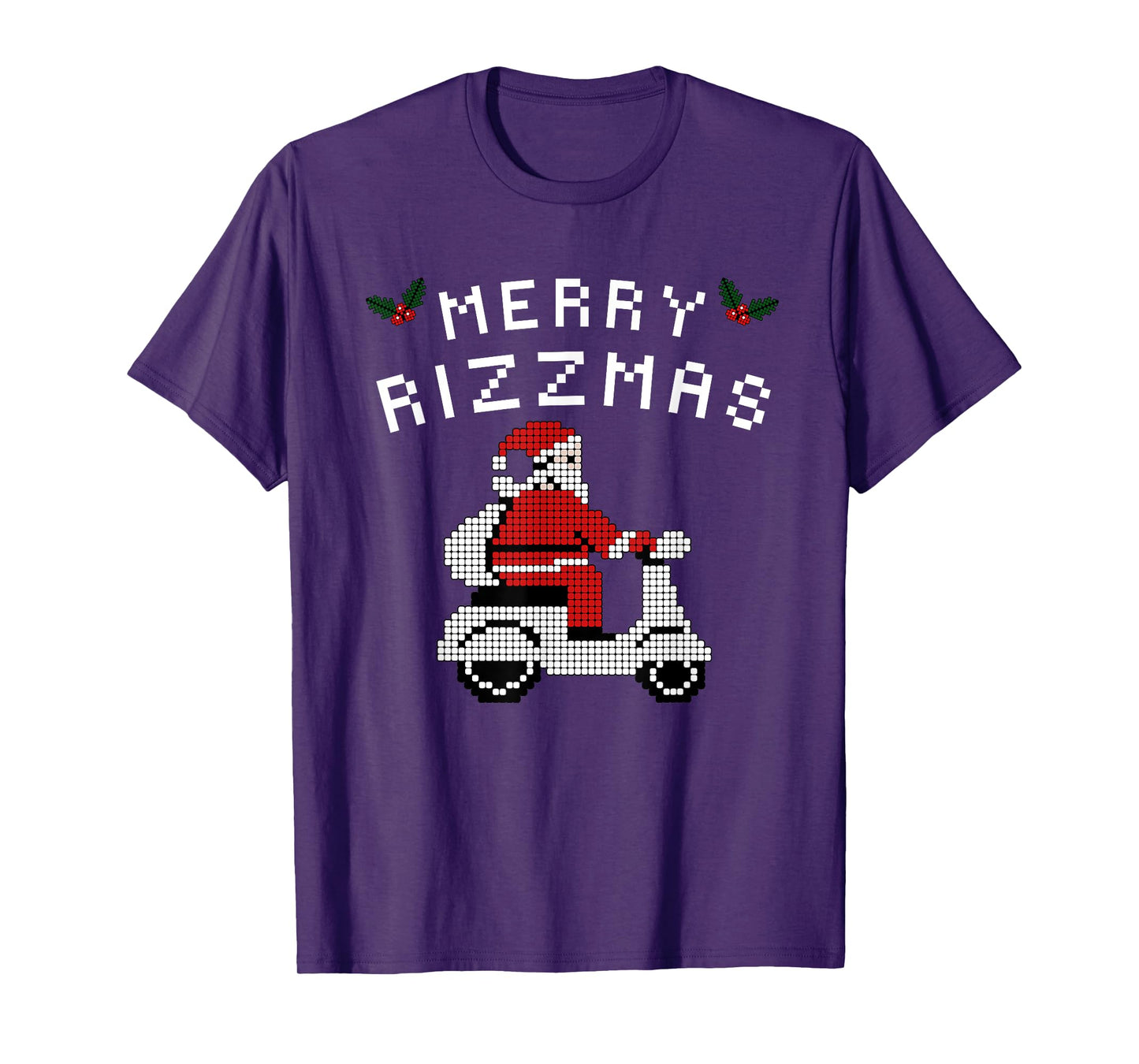 Merry Rizzmas Kids Teens School Funny Christmas Santa Claus T-Shirt