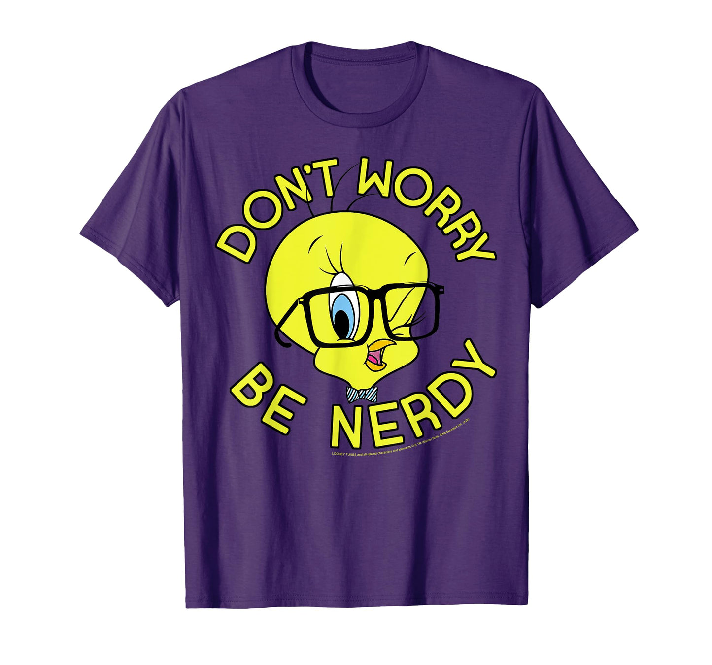 Looney Tunes Tweety Bird Don't Worry Be Nerdy T-Shirt