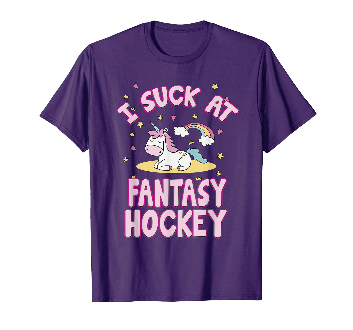I Suck At Fantasy Hockey Draft Party Men Women T Shirt T-Shirt