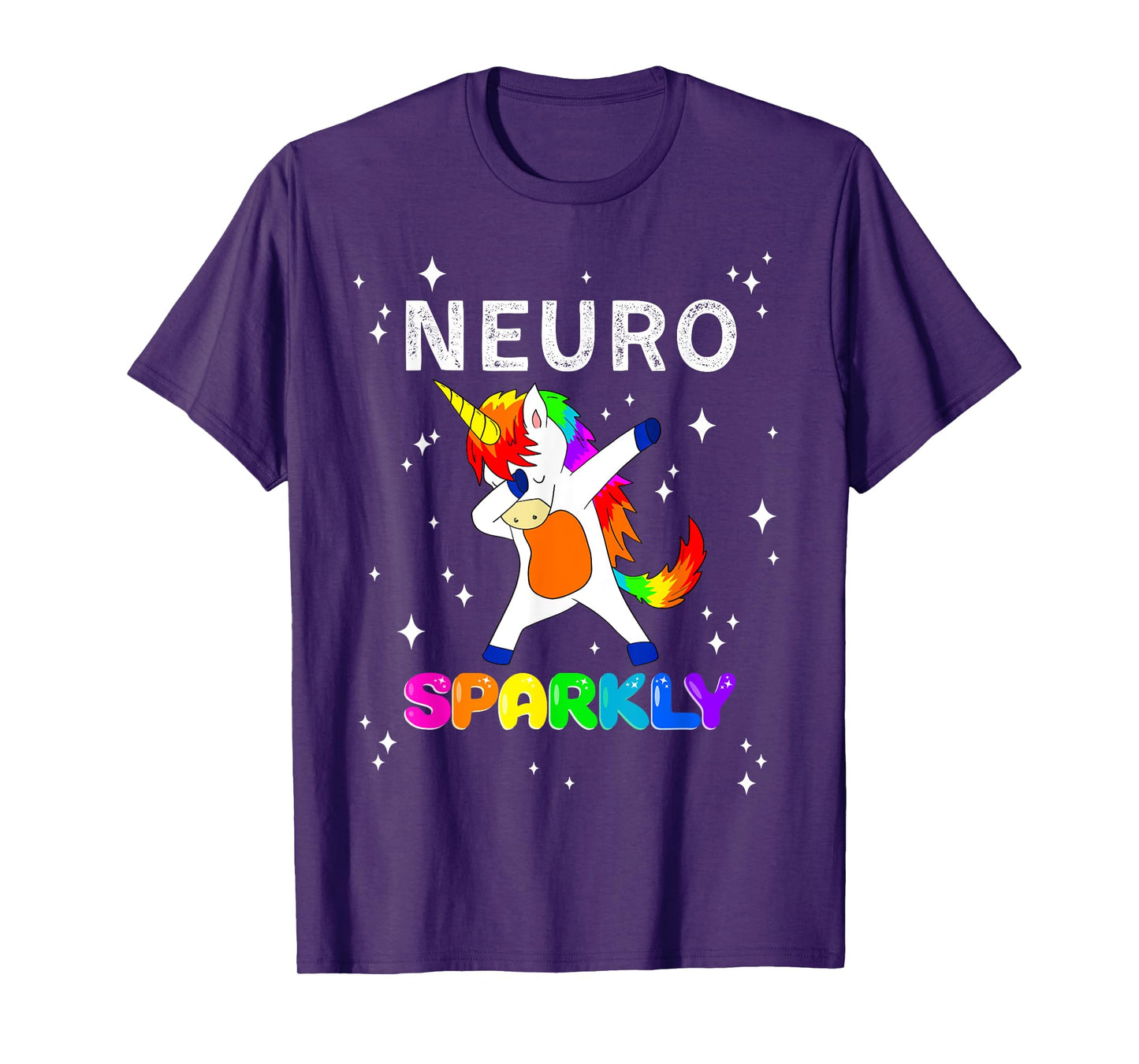 Neurodivergent Neurosparkly Neurodivergence Unicorn ADHD ASD T-Shirt