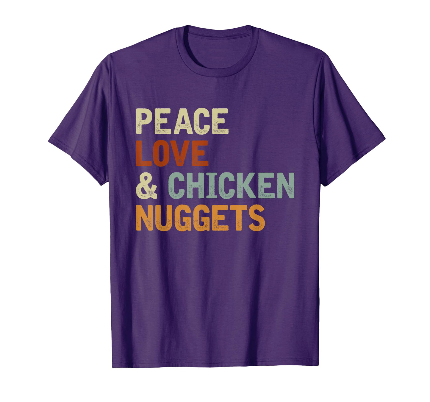 Funny Foodie Gift Fast Food Lover Hippie Chicken Nugget T-Shirt