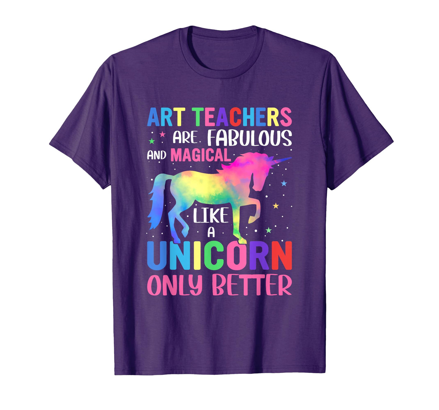Art Teacher Unicorn Men Women Funny School Teachers T-Shirt