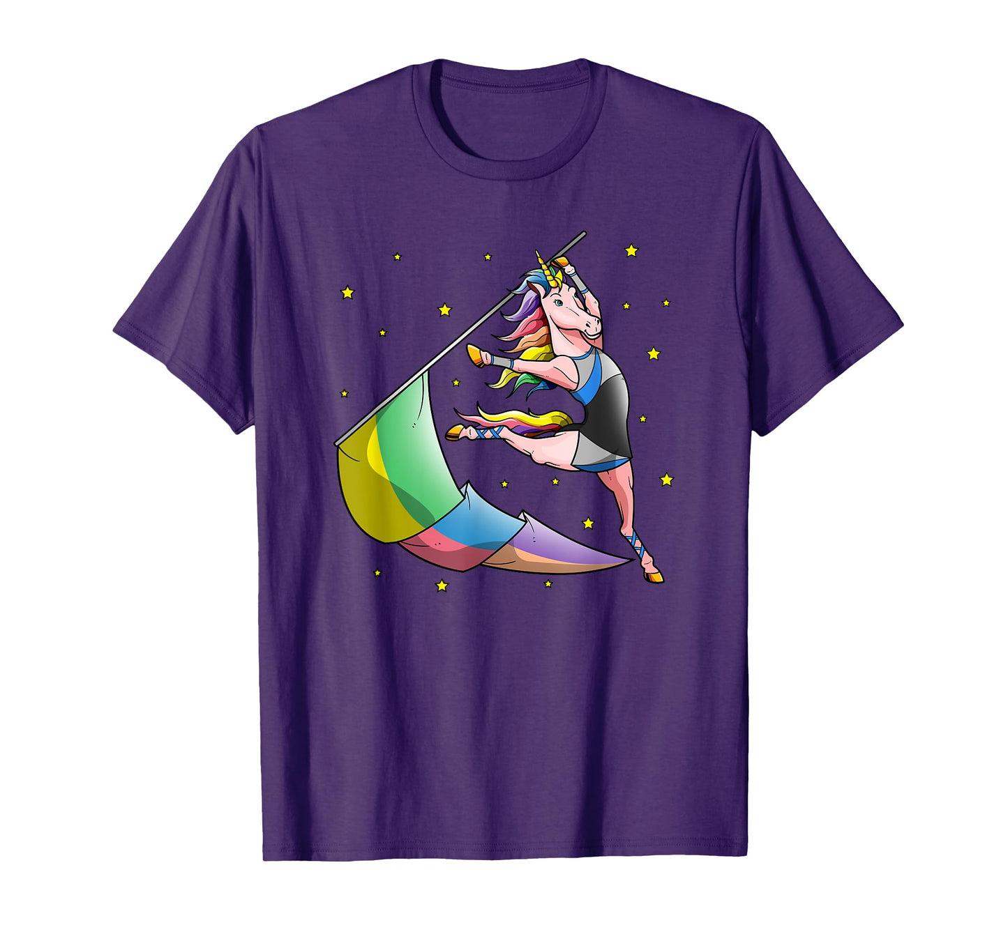 Color Guard Unicorn Winter Guard Flag Tossing Gifts Girls T-Shirt