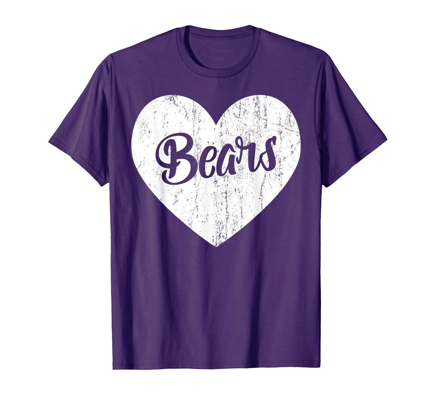 Bears School Sports Fan Team Spirit Mascot Cute Heart Gift T-Shirt