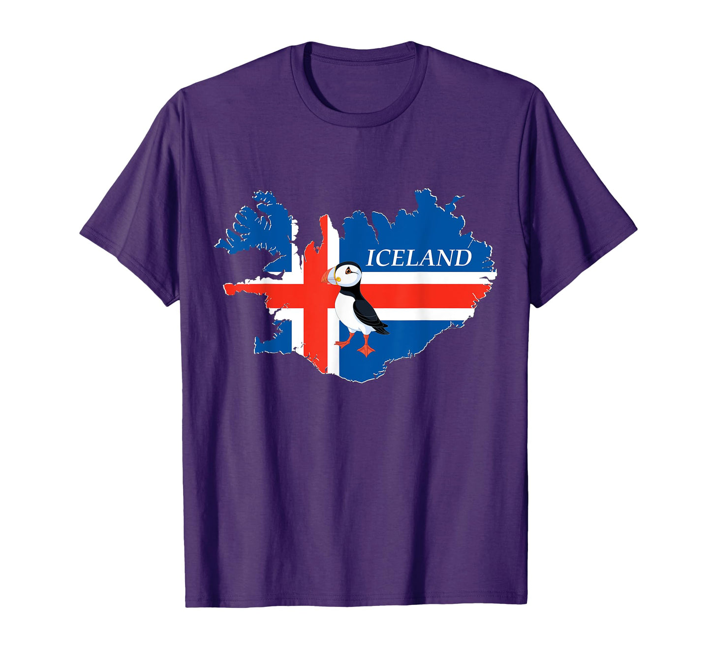 Iceland Puffin Bird and Atlantic Card T-Shirt