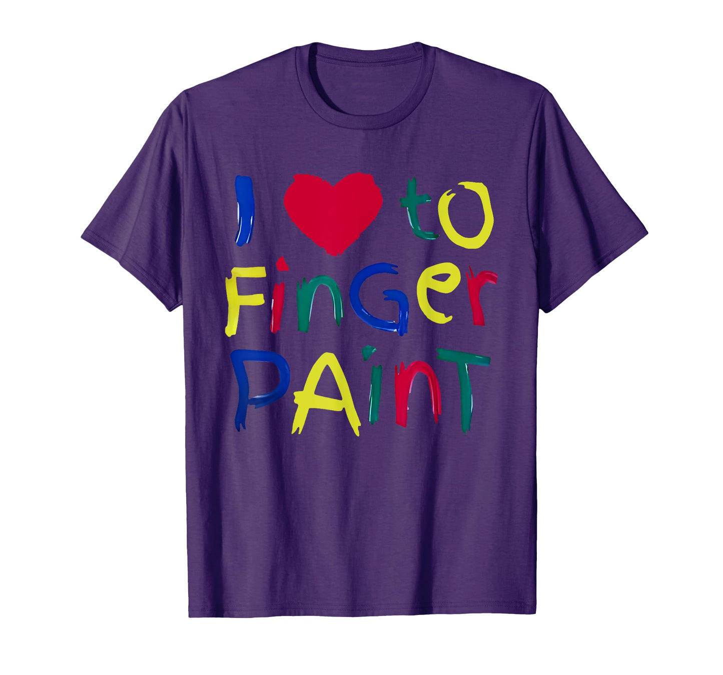 I Heart Love To Finger Paint I'm Paint Cute Couple Valentine T-Shirt