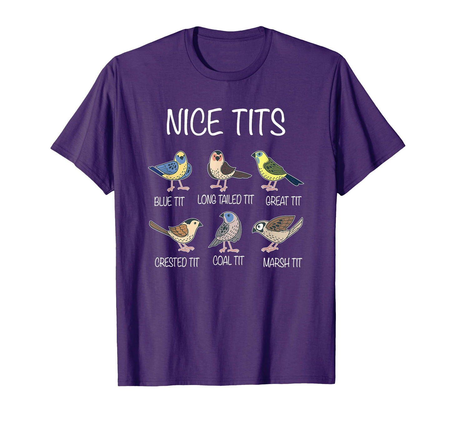 Nice Tits Funny Titmouse Pun Saying | Birdwatcher Birds T-Shirt