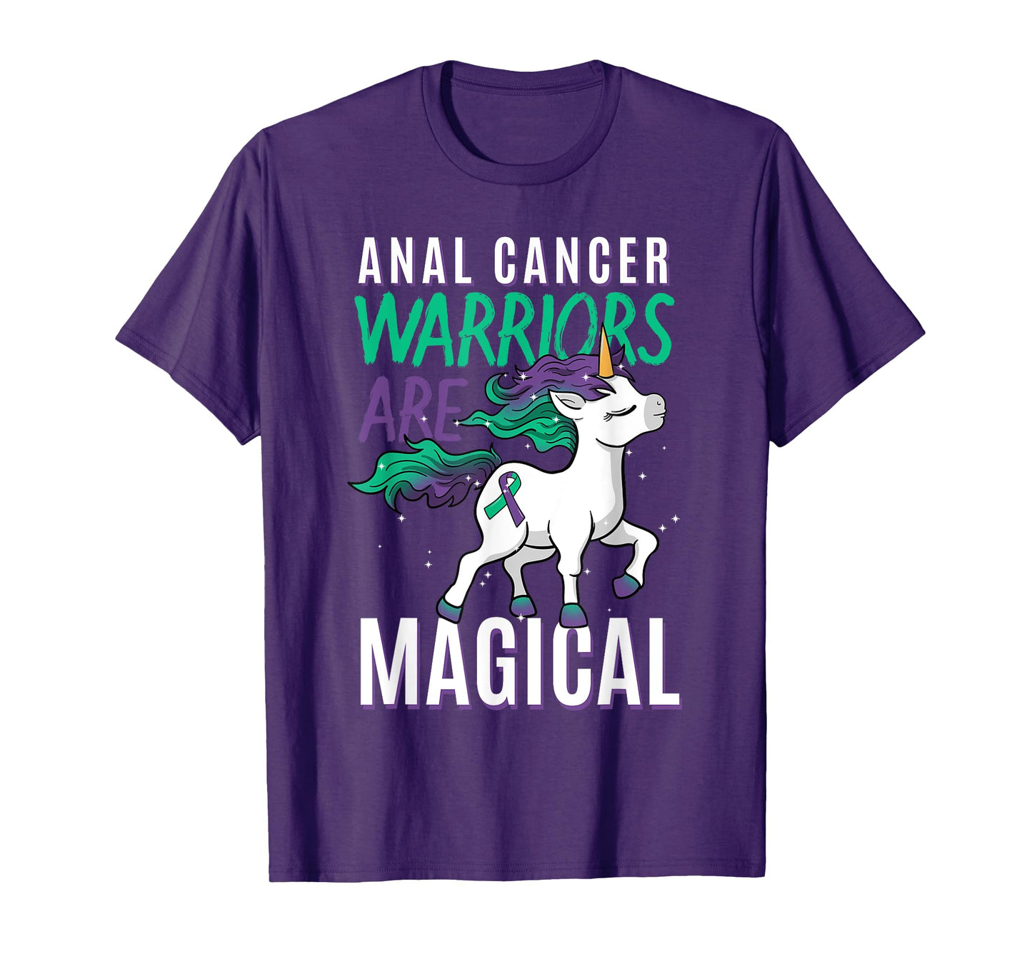 Anal Cancer Awareness Supporter Fighter Unicorn Lover Gift T-Shirt