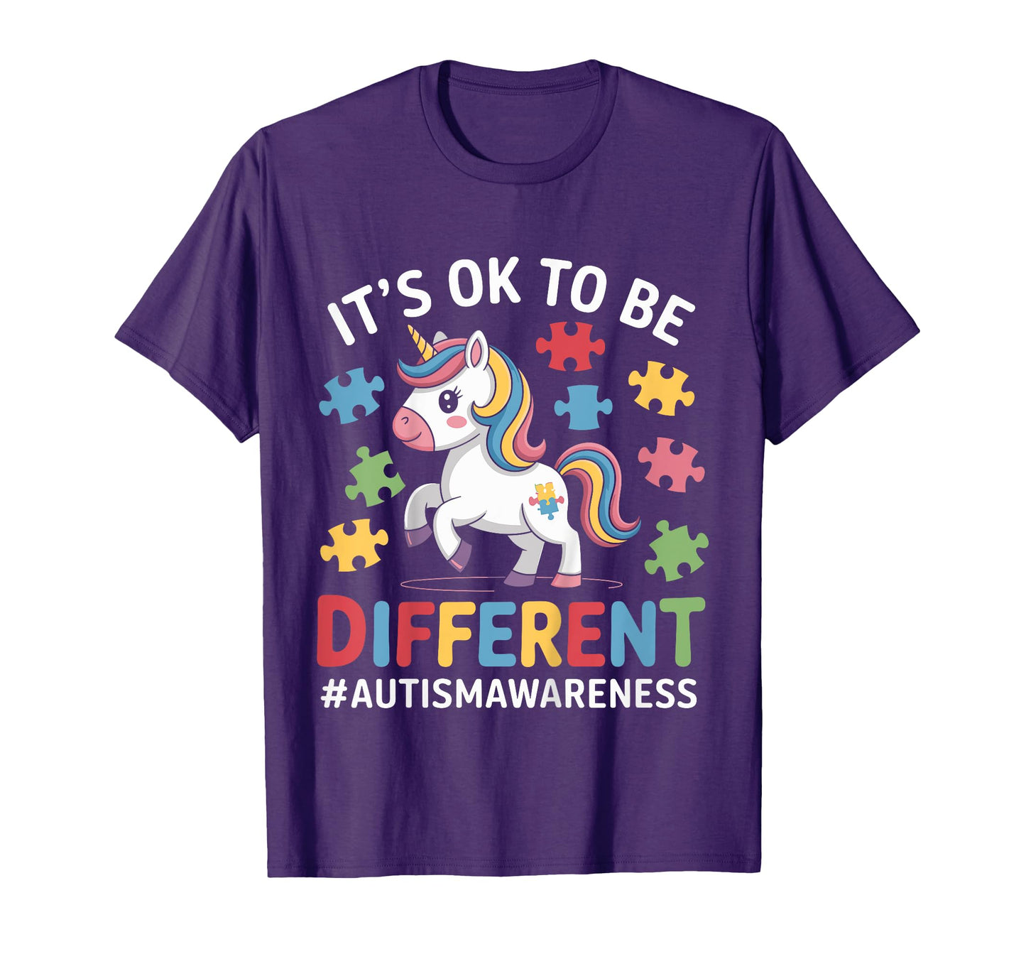 Kids It's OK To Be Different Autism Awareness Toddlers Girls T-Shirt