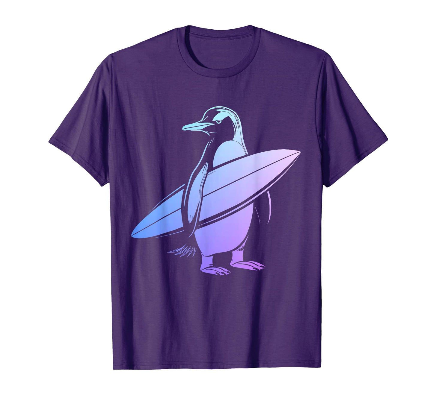 Surfer Penguin Surfboard Surfing Funny Cute Surfing T-Shirt