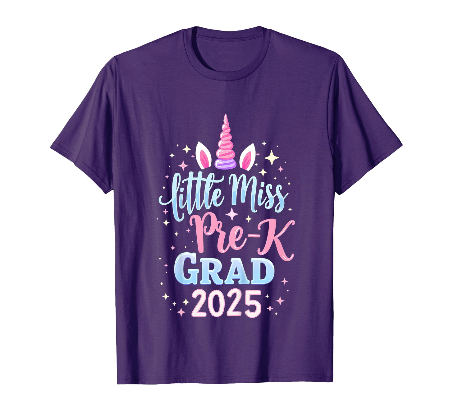 Kids Little Miss Pre-K Grad Preschool Girls Prek Graduation 2025 T-Shirt