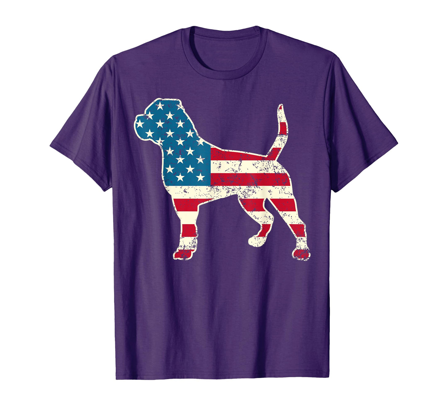 American Bulldog 4th of July Dog Lover Men USA American Flag T-Shirt