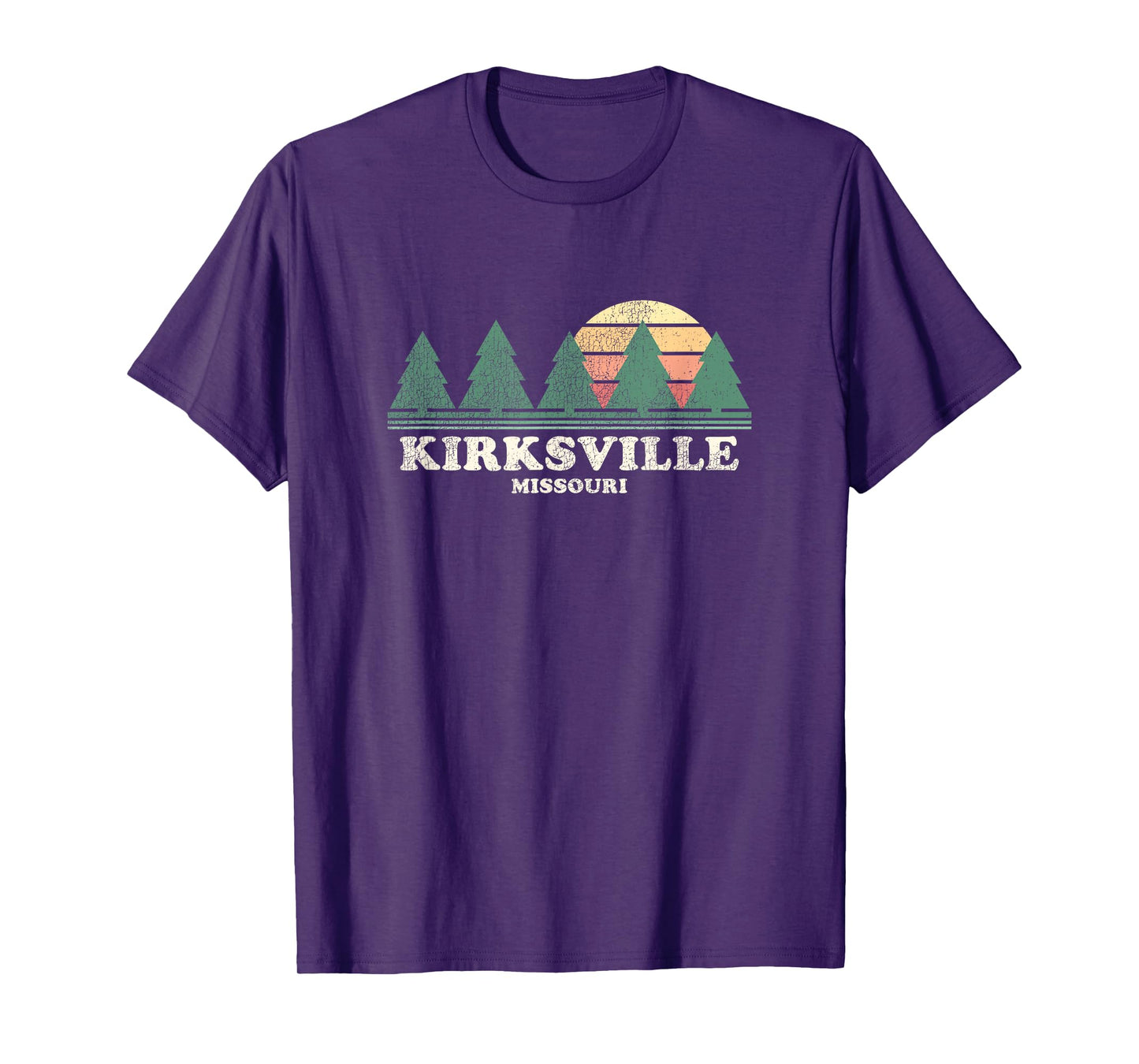 Kirksville MO Vintage Throwback Tee Retro 70s Design T-Shirt
