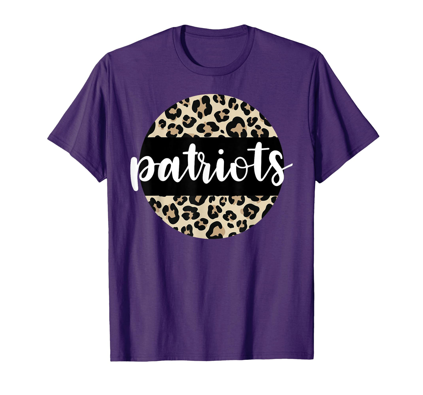 Leopard Print Patriots Team Mascot School Spirit Game Night T-Shirt