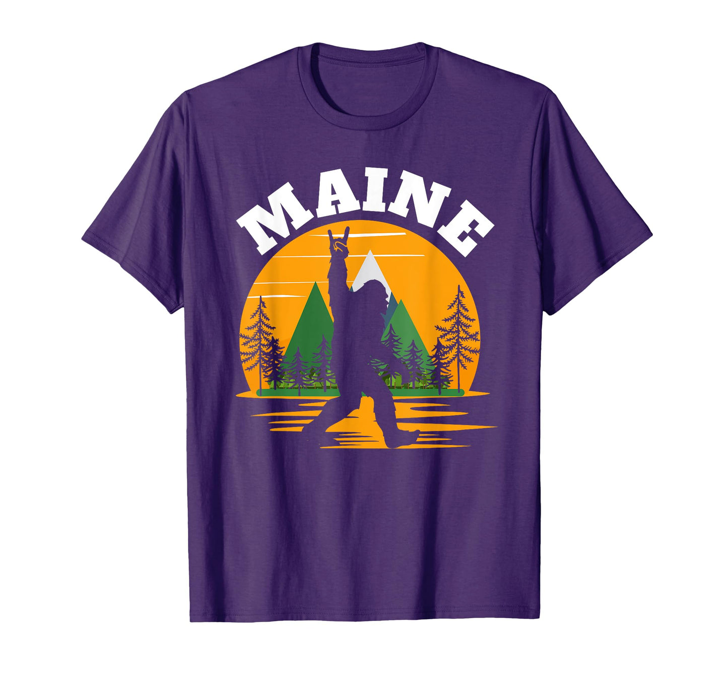Maine US State Bigfoot Sasquatch T-Shirt