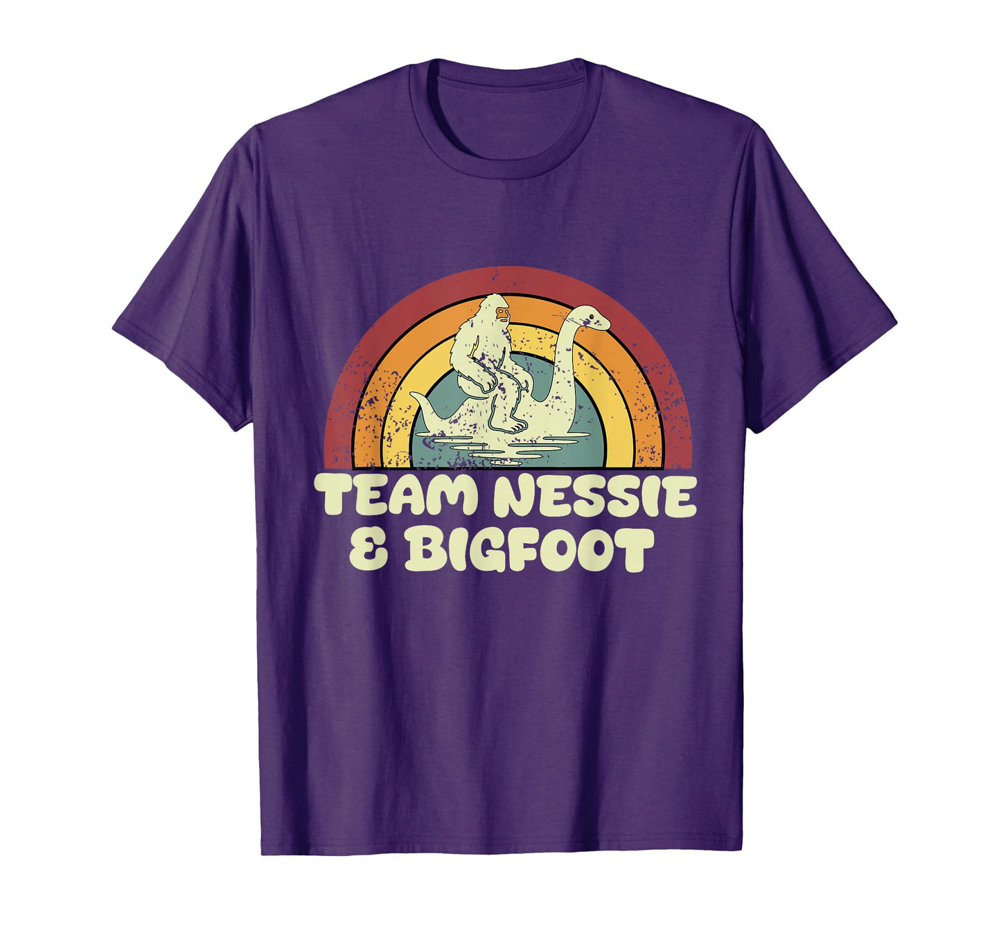 Team Nessie and Bigfoot Lochness Monster Sasquatch Lover T-Shirt