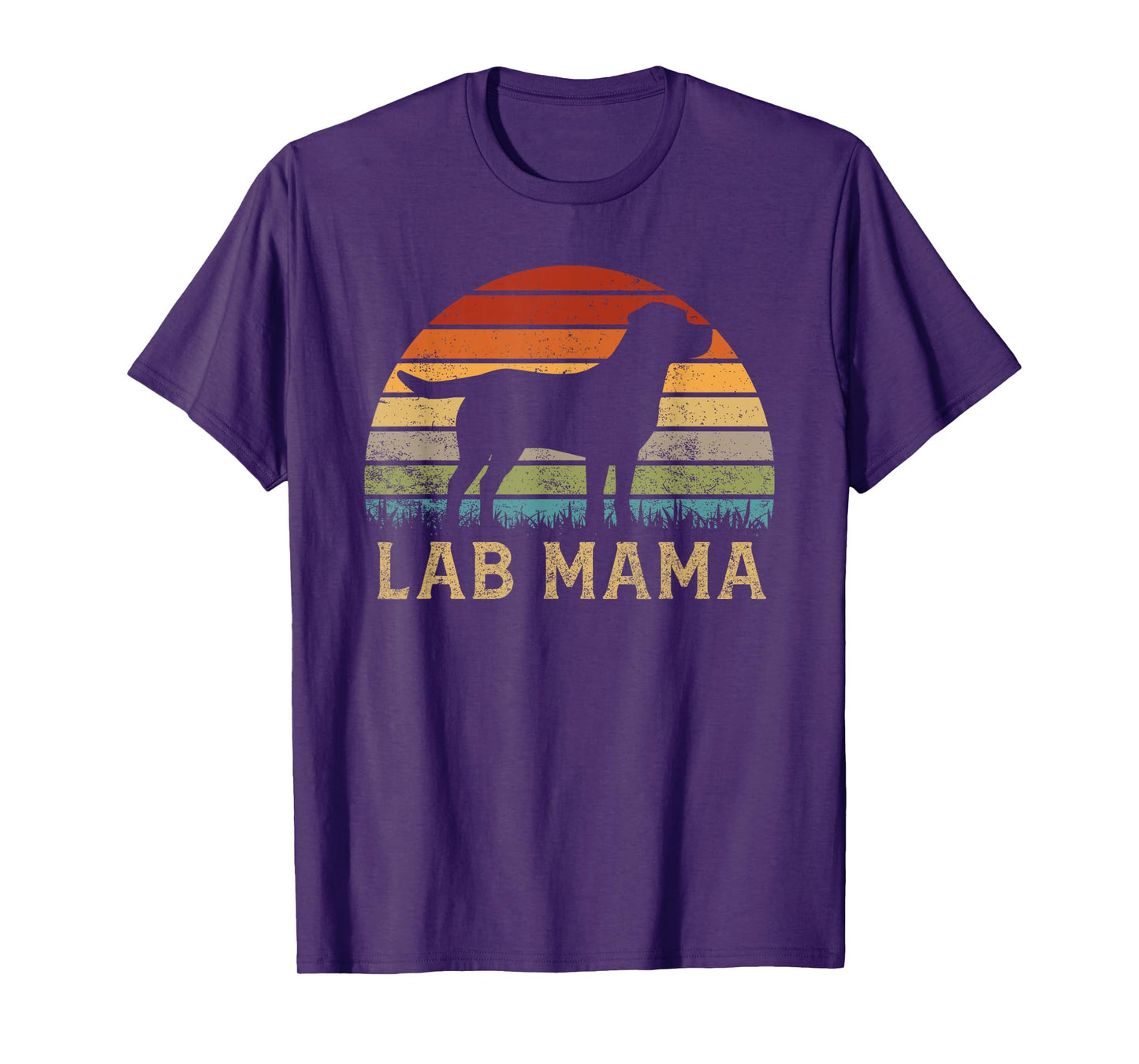 Lab Mama Retro Labrador Retriever Lover Vintage Dog Lab Mom T-Shirt