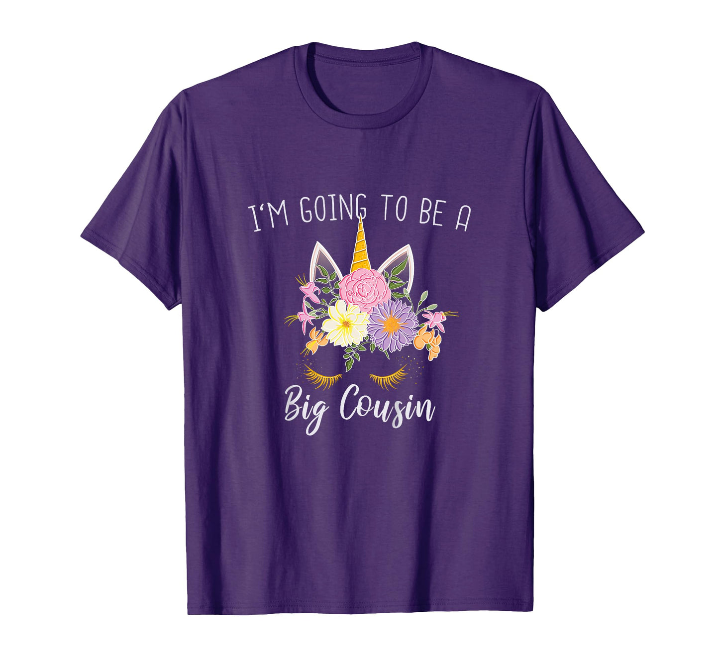 Going to be a Big Cousin Girls Unicorn T-Shirt