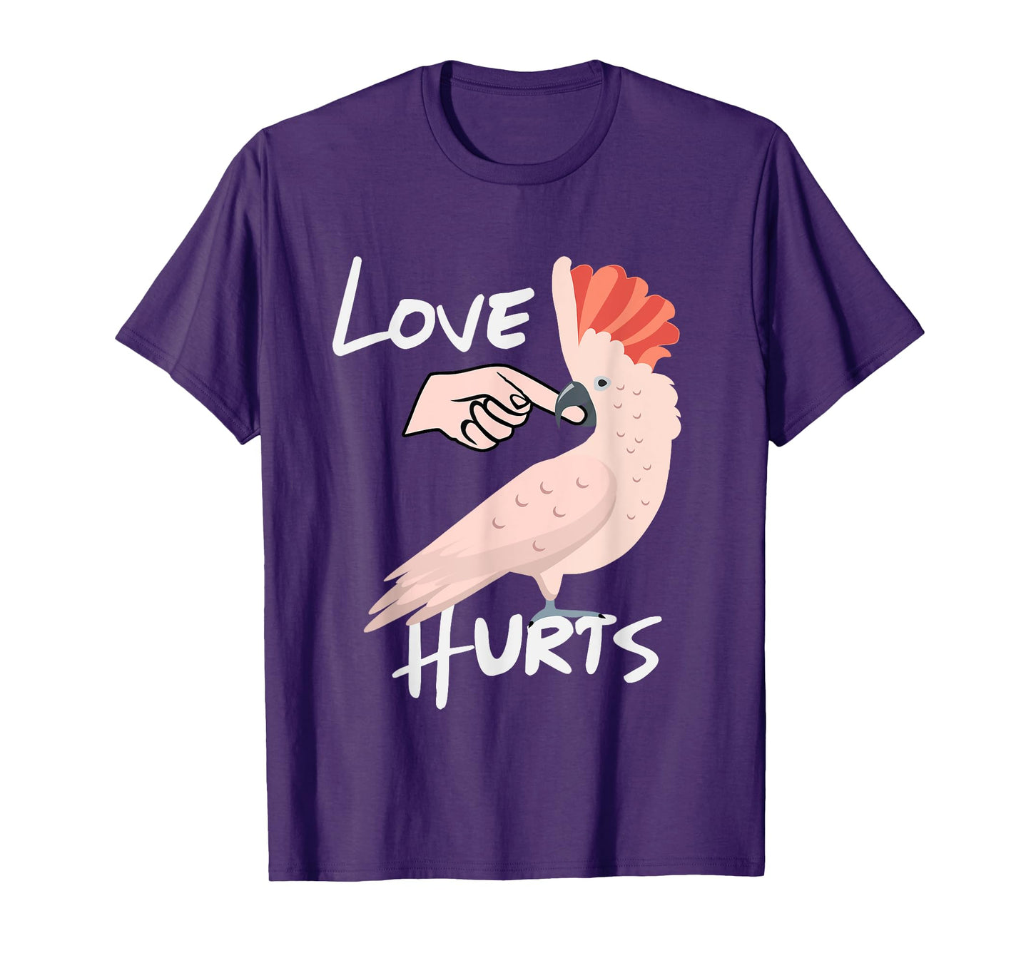Love Hurts Moluccan Cockatoo Parrot Biting Finger T-Shirt