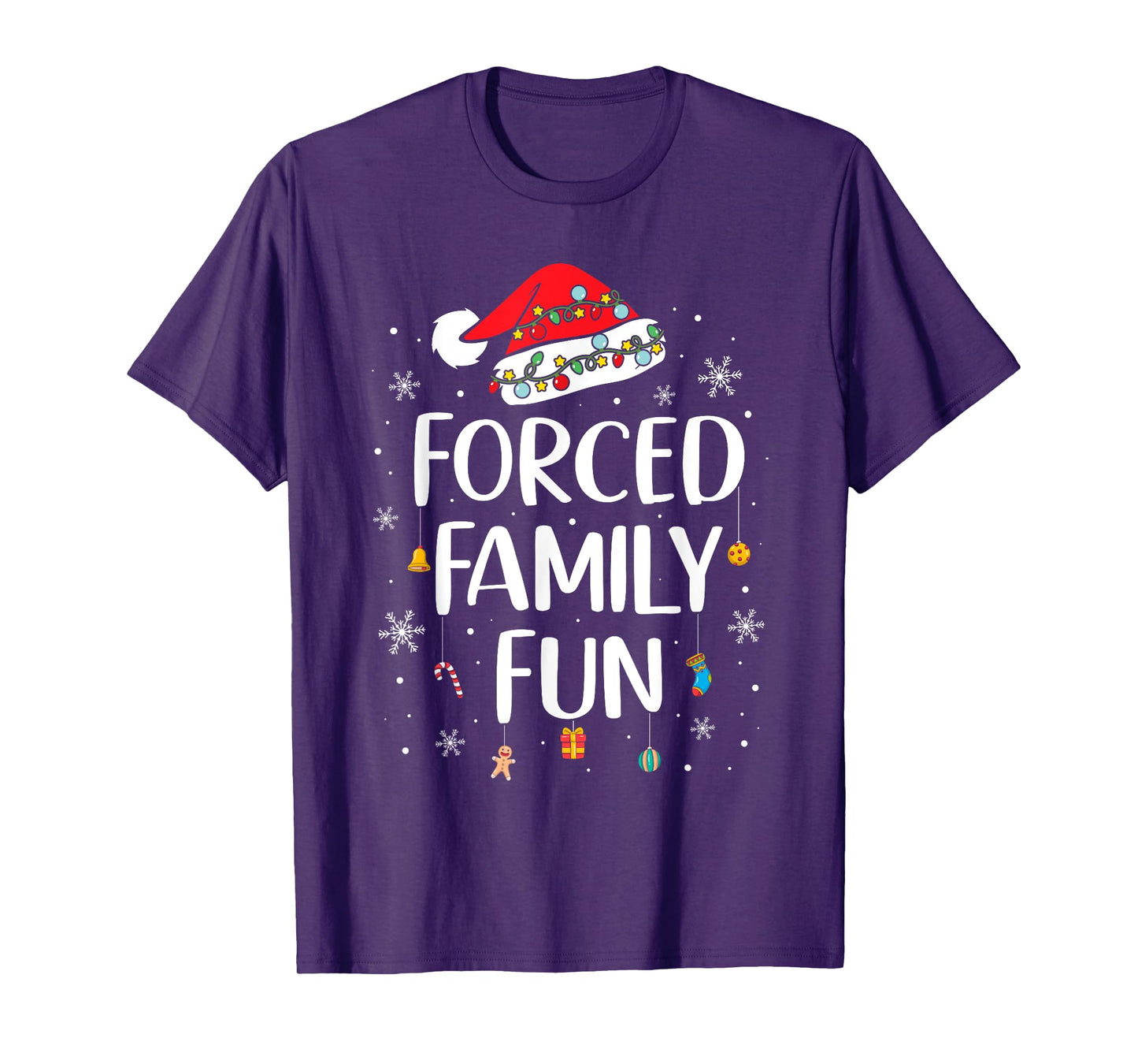 Forced Family Funny Sarcastic Christmas Xmas Pajama T-Shirt