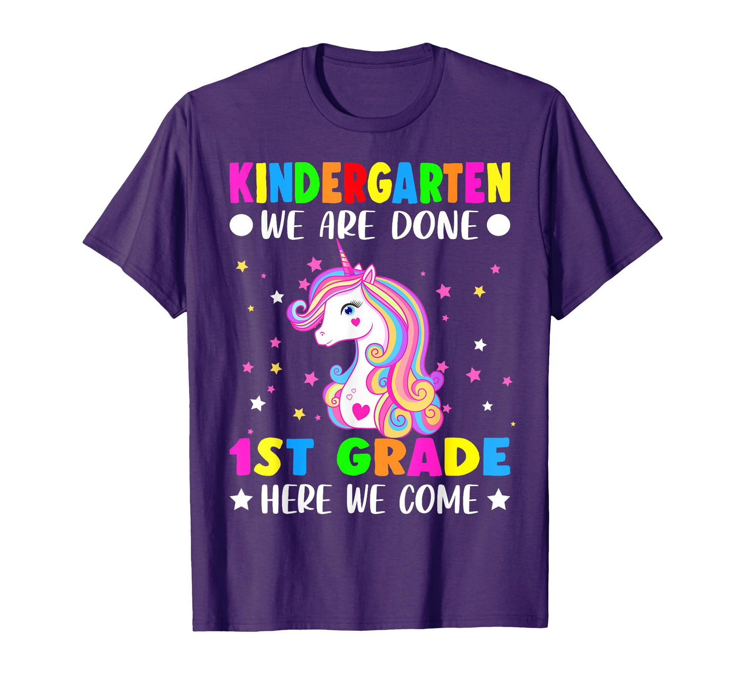 Unicorn Kindergarten Graduation for Girls Done First Grade T-Shirt