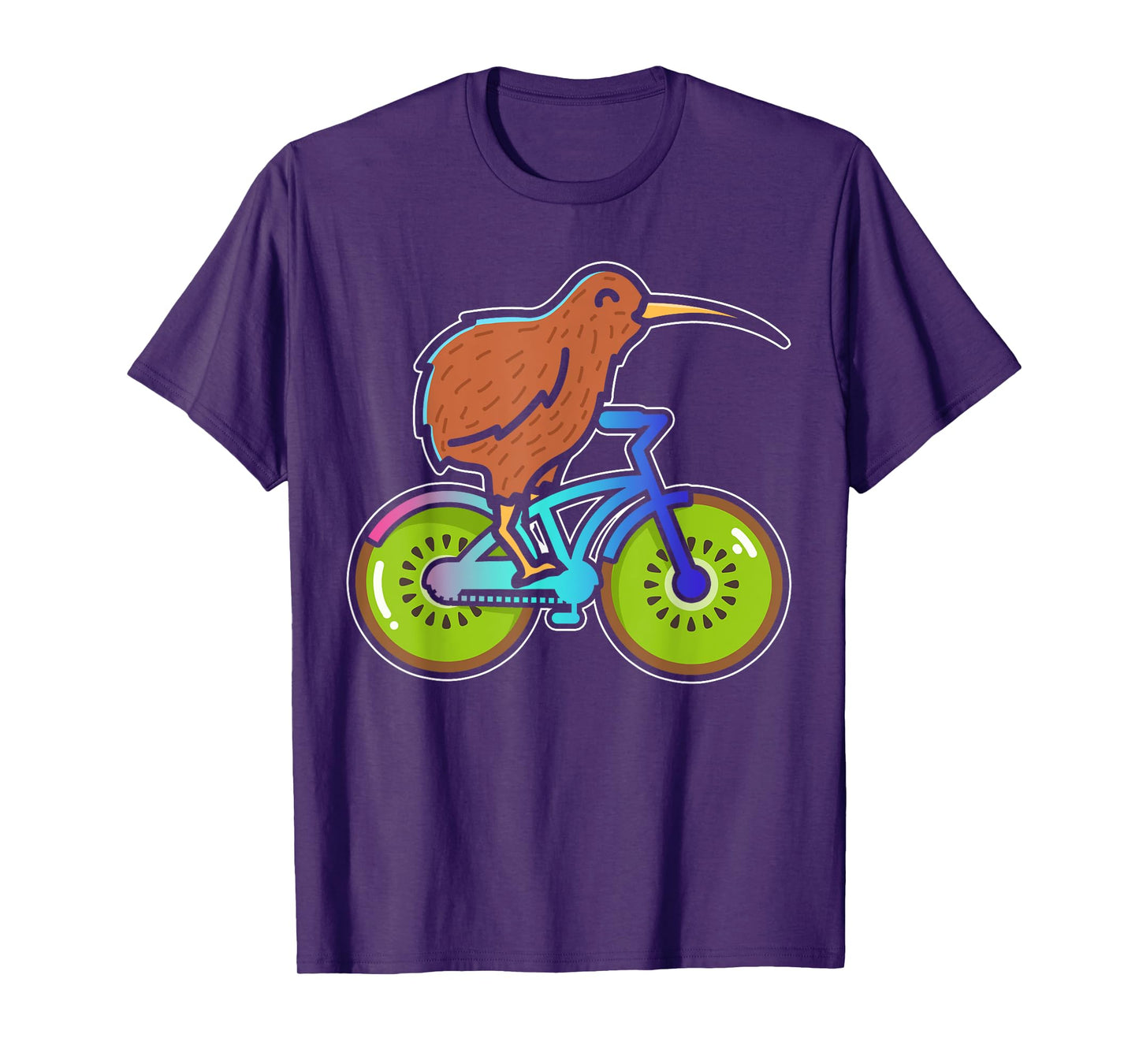Cycle New Zealand Funny Kiwi on a Bicycle Design Idea design T-Shirt