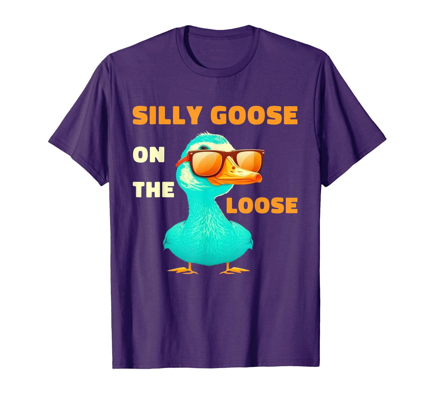 Silly Goose On The Loose Funny Cute Bird Lover Boys Girls T-Shirt