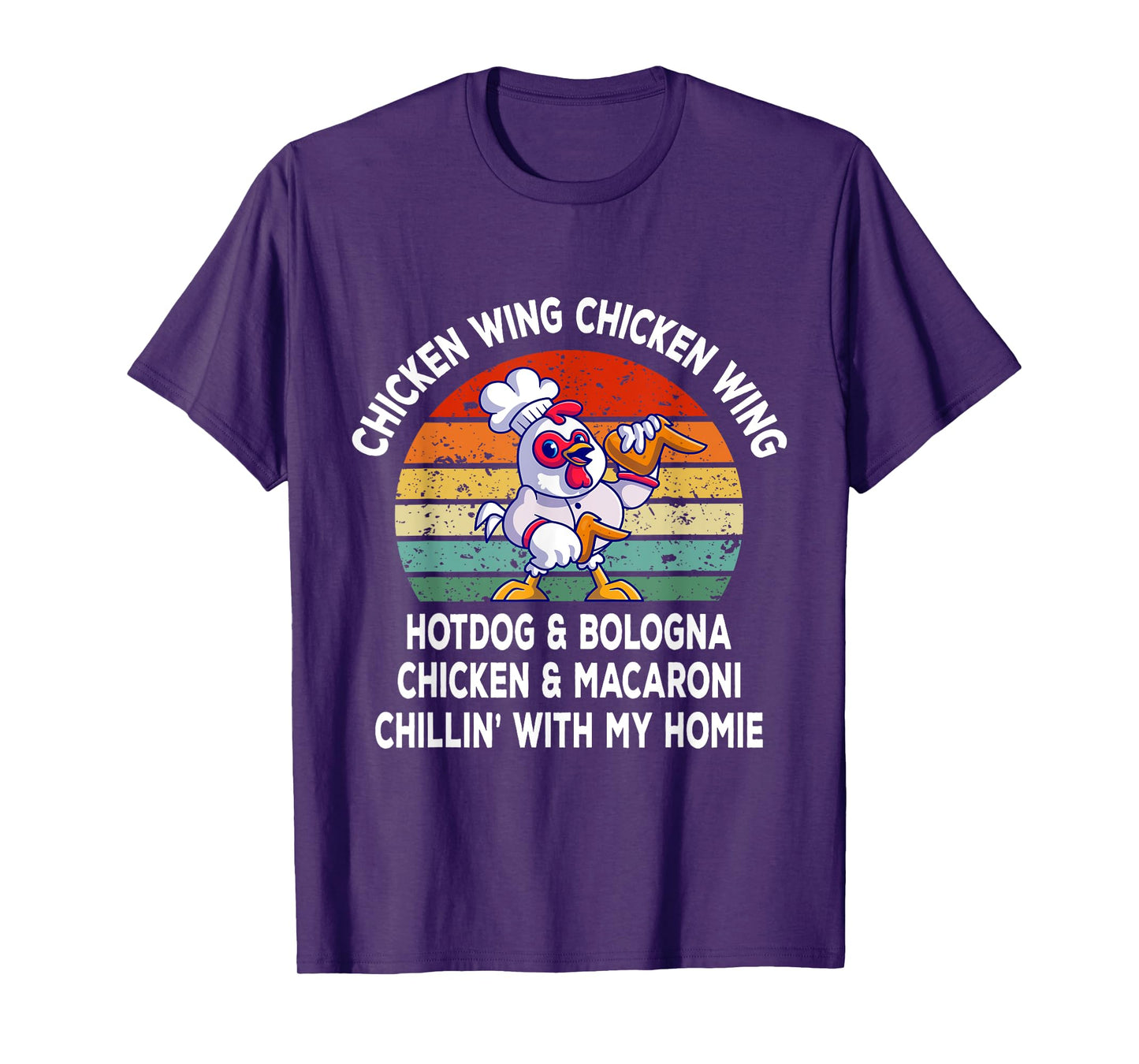 Chicken Wing Chicken Wing Hotdog and Bologna Funny T-Shirt