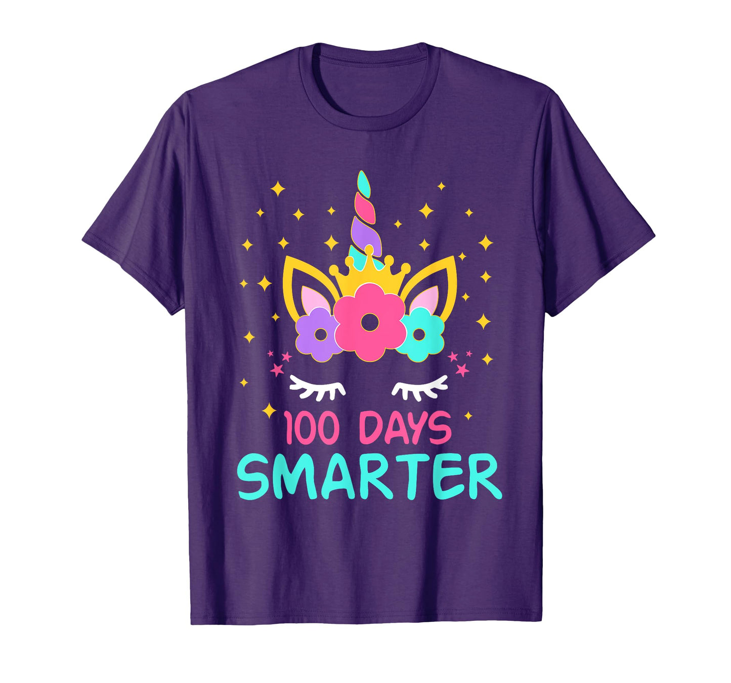 100 days of school Cute Unicorn 100th Day Of School Girls T-Shirt
