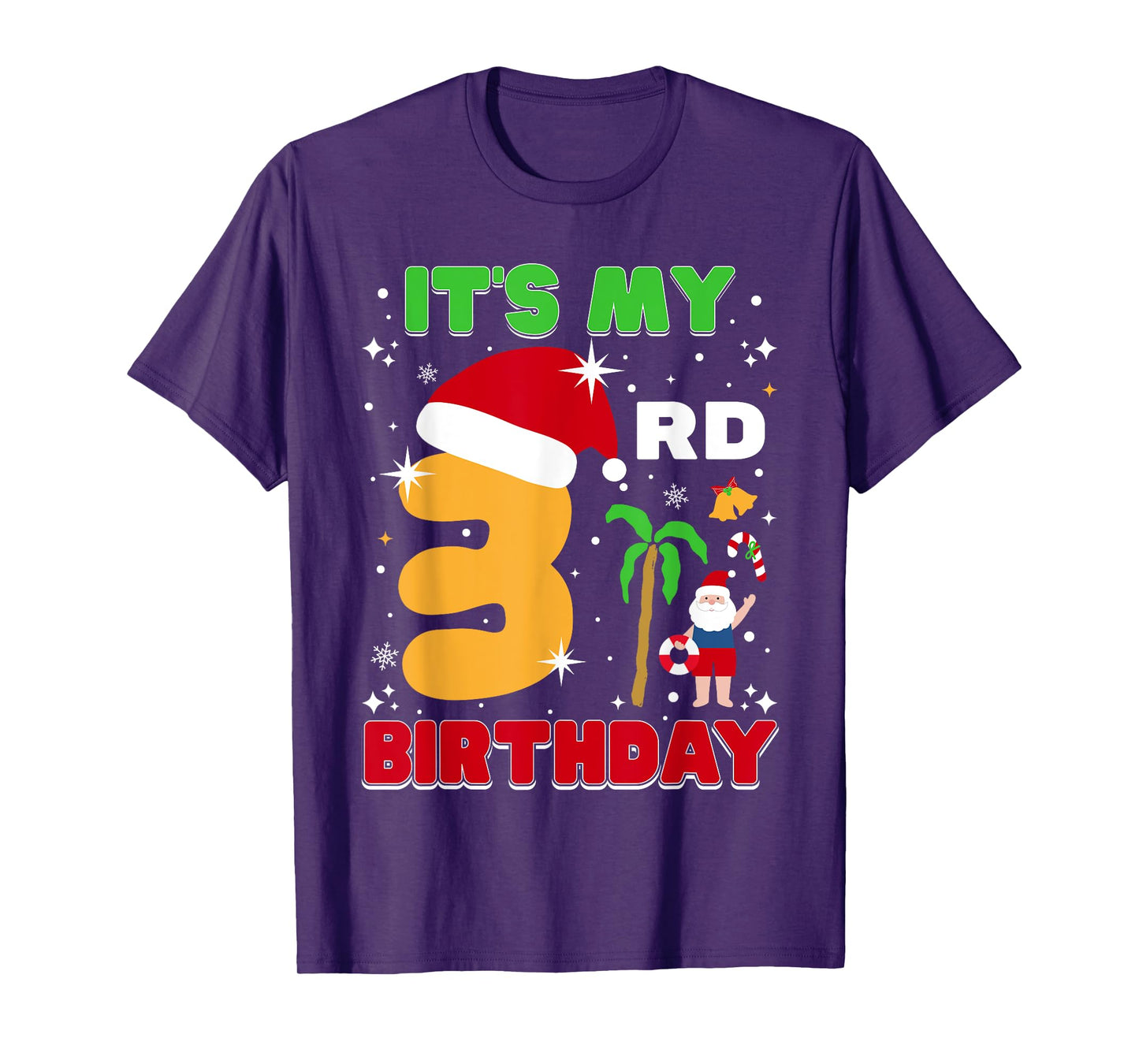 It's My 3rd Birthday Summer Xmas 3 Years Old Kids Girls Boys T-Shirt