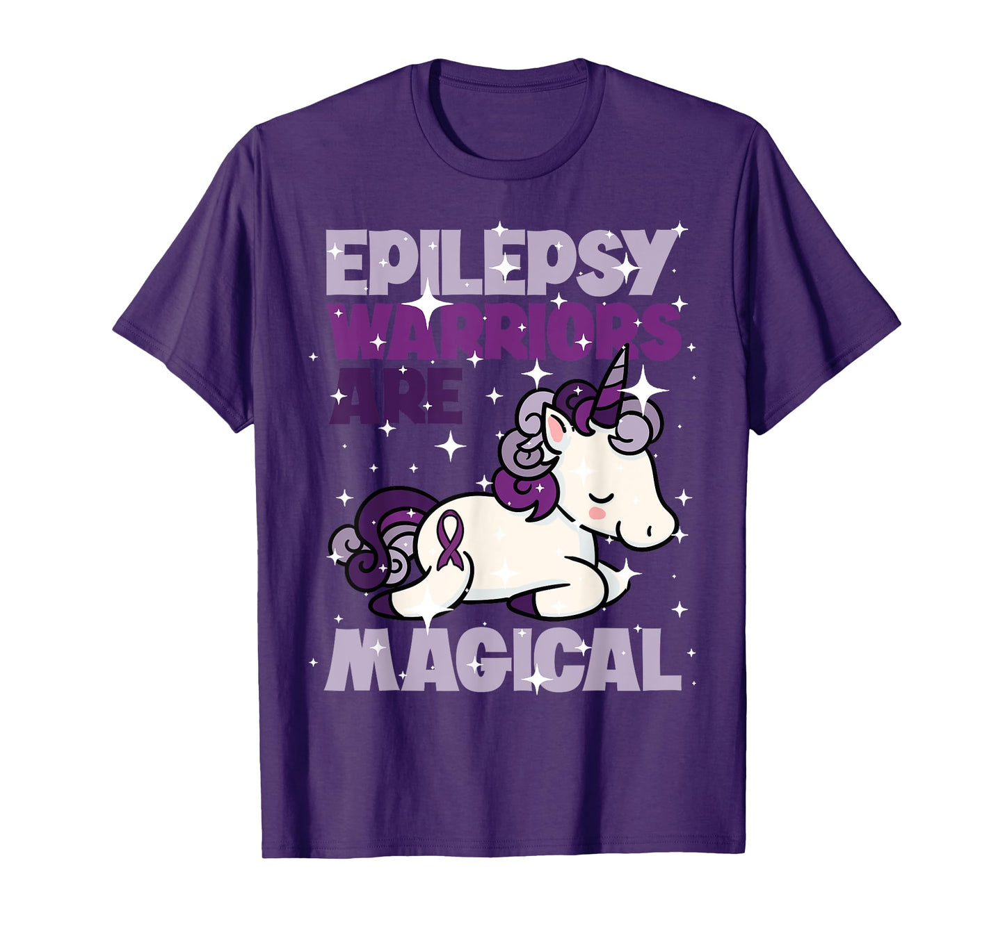 Epilepsy Warrior Epileptic Day Purple Unicorn Lover Gift T-Shirt