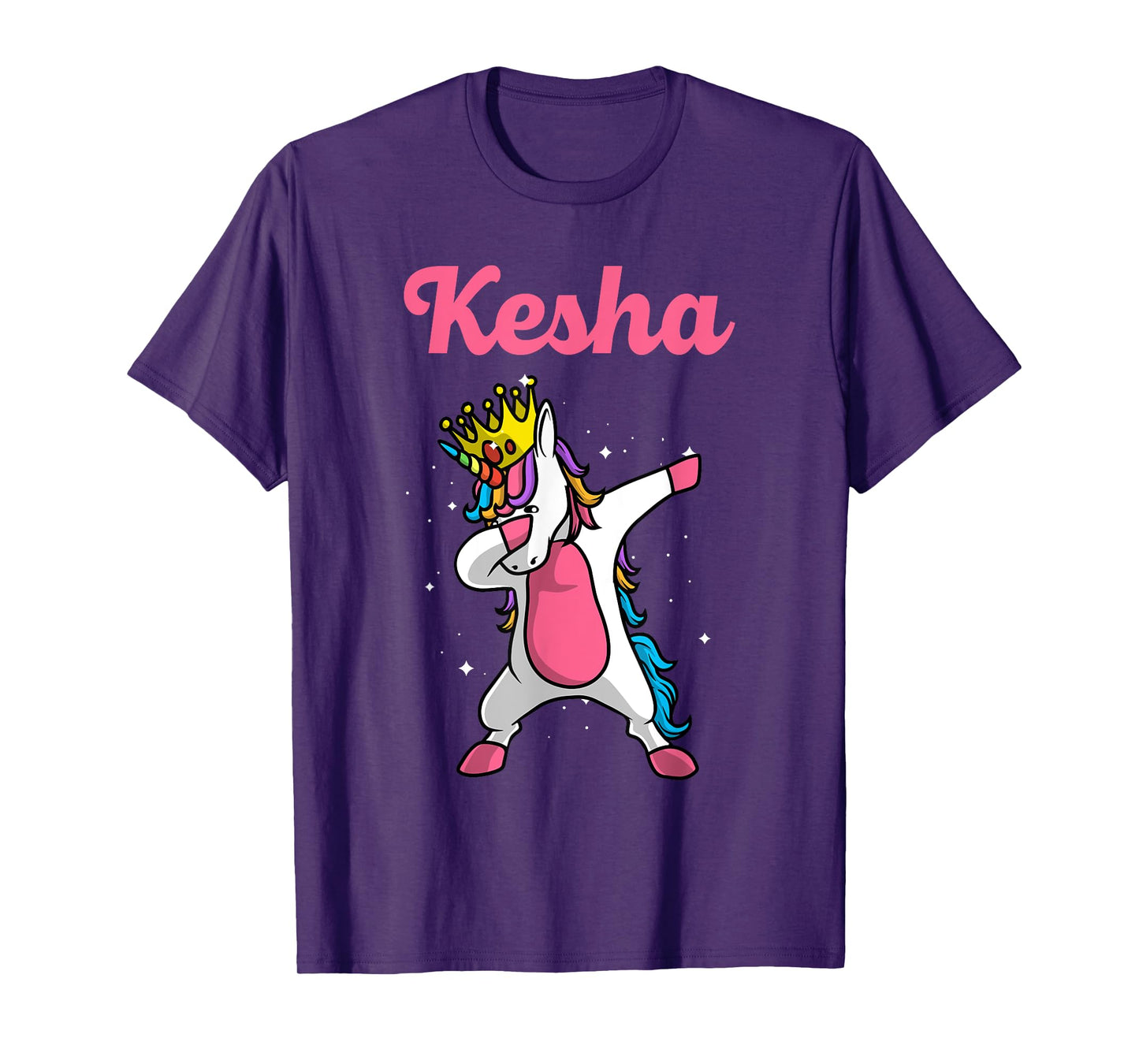 KESHA Name Personalized Birthday Dabbing Unicorn Queen T-Shirt