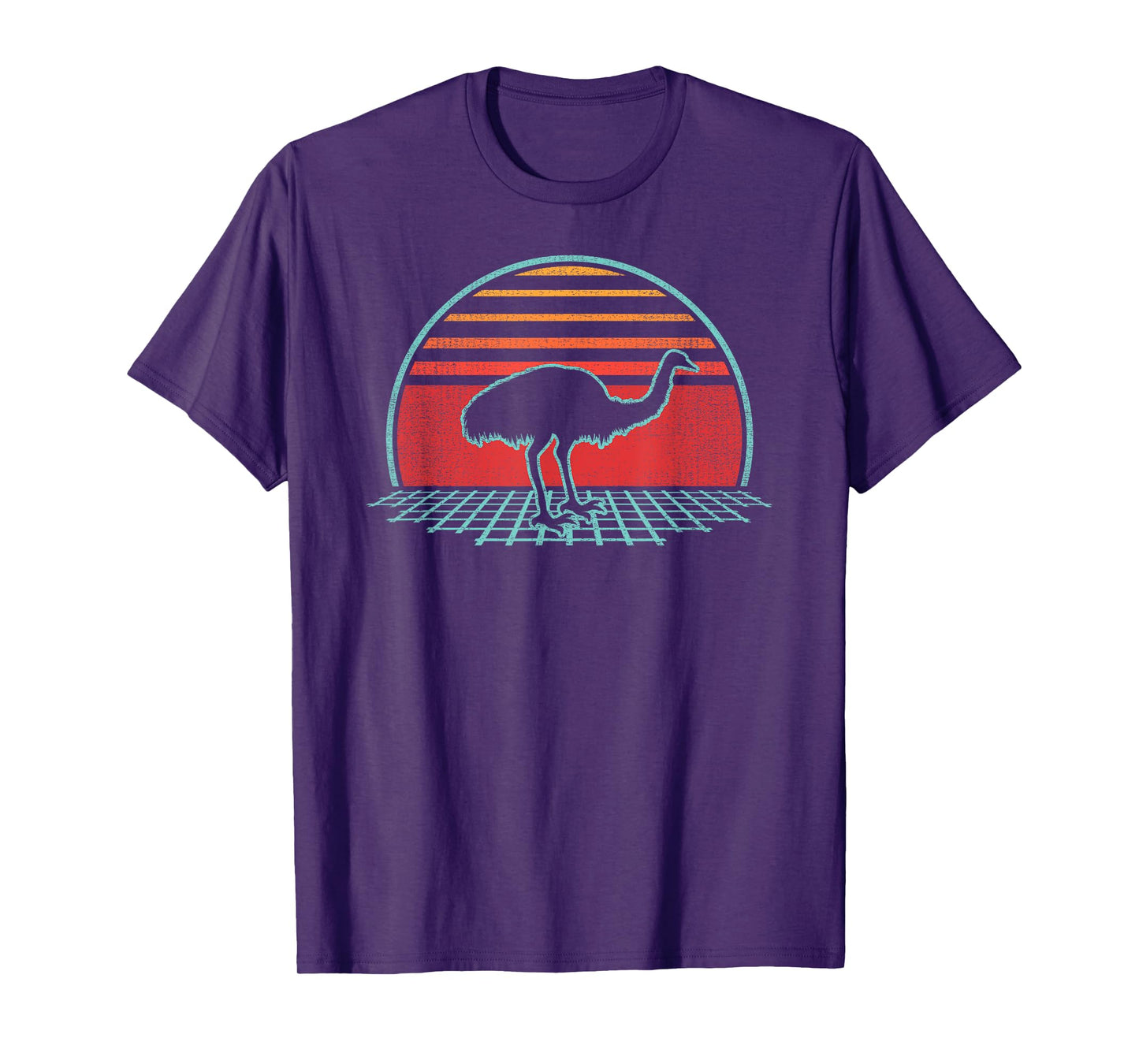 Emu Bird Rhea Retro Vintage 80s Style Gift T-Shirt