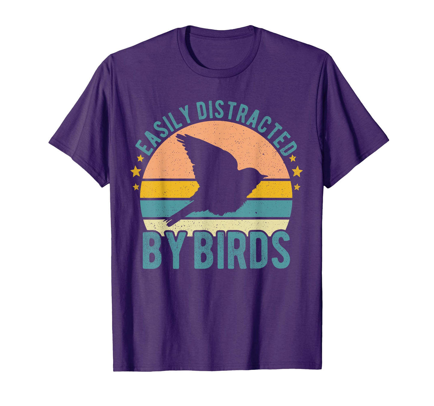 Easily Distracted By Birds Funny Watching Birding Birds T-Shirt