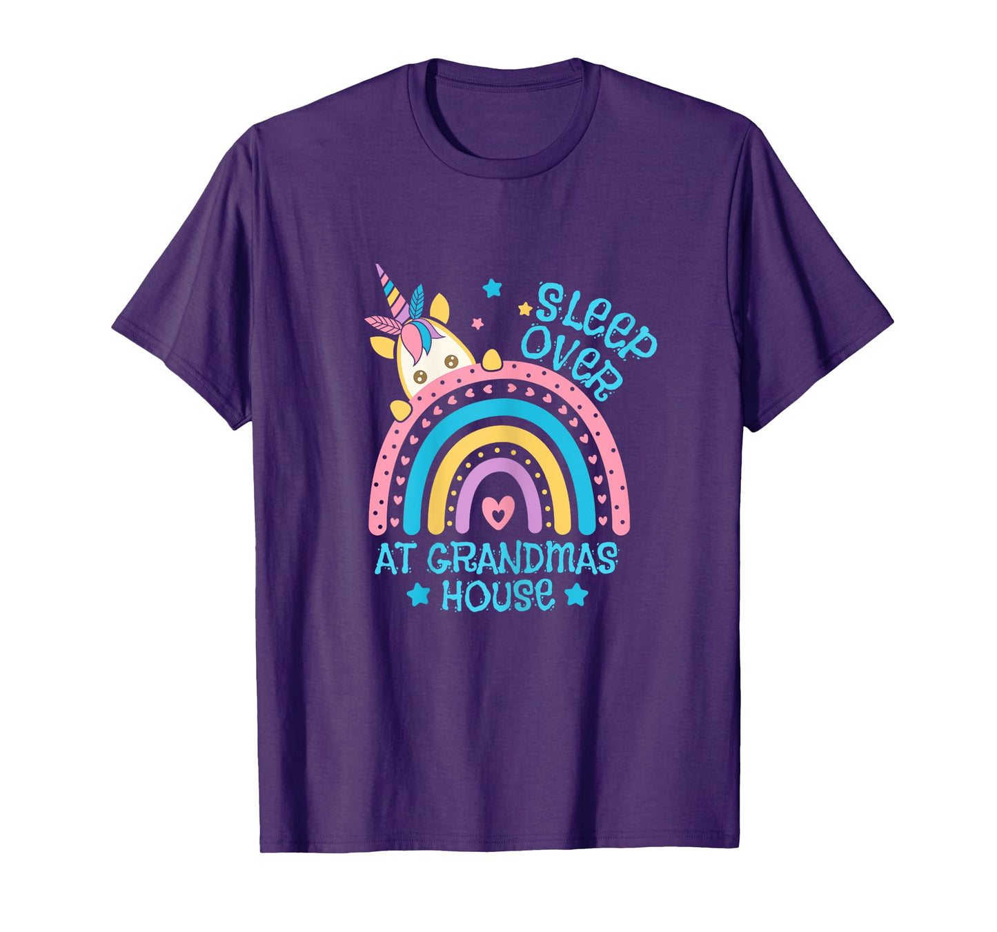Unicorn Slumber Party Sleepover At Grandmas House T-Shirt