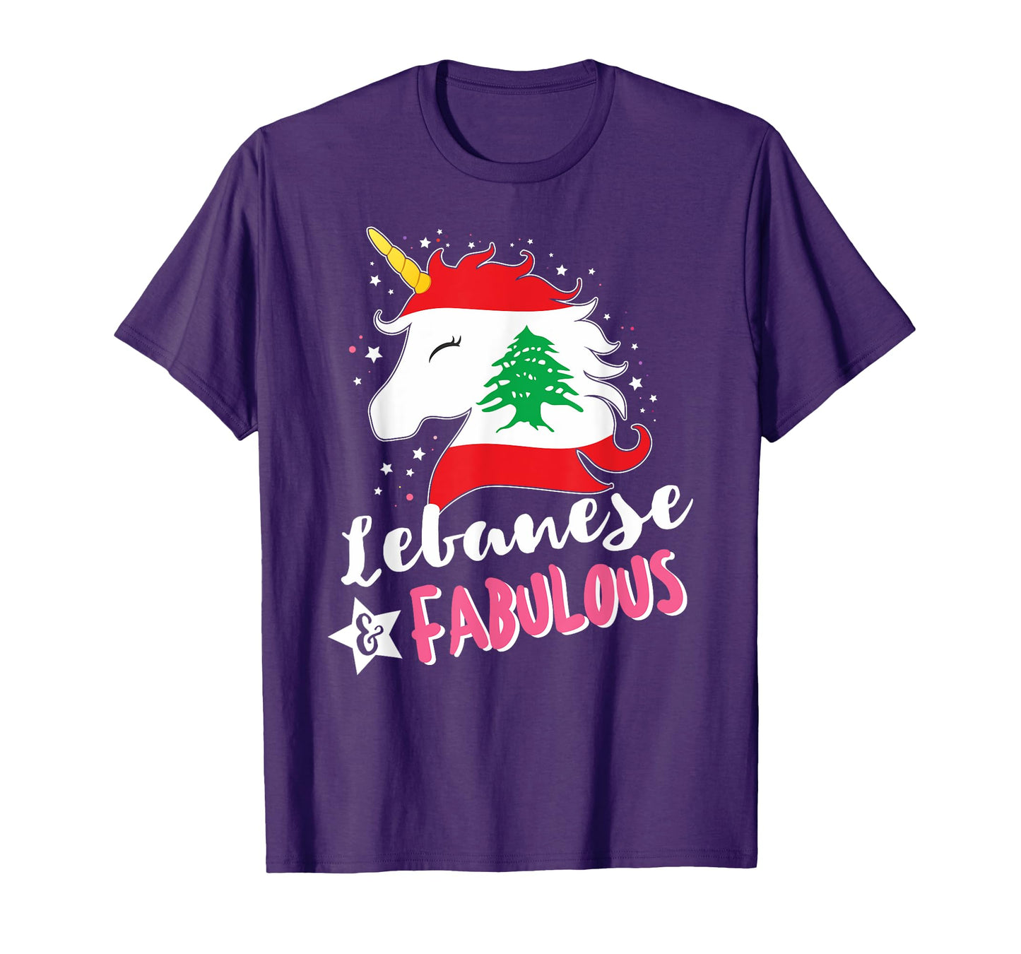 Lebanese Unicorn Lebanon Flag T-Shirt
