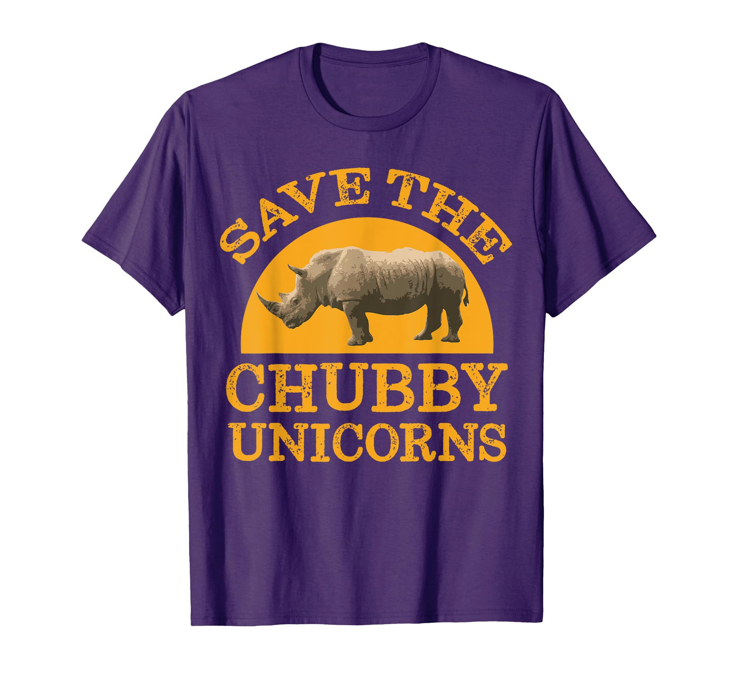 Save The Chubby Unicorns Rhino Endangered Awareness Tshirt