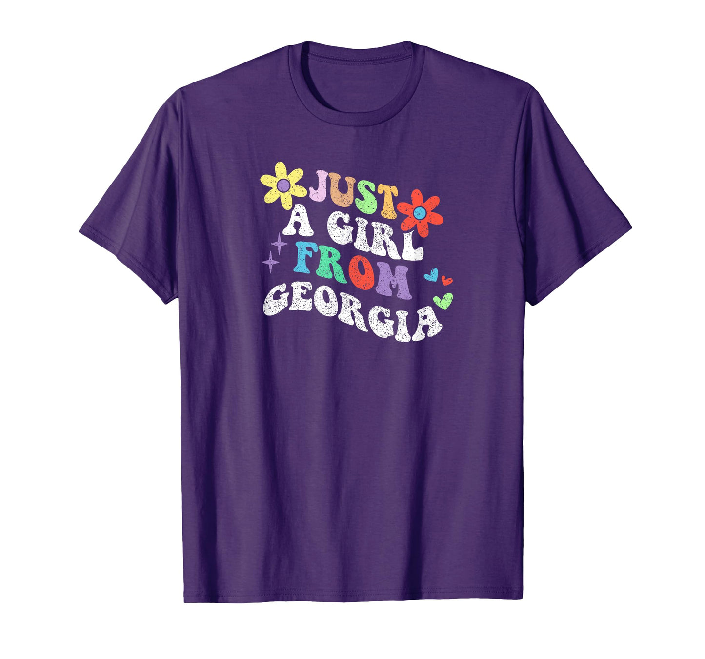 Retro Groovy Just A Girl From Georgia Mother's Day 2023 T-Shirt