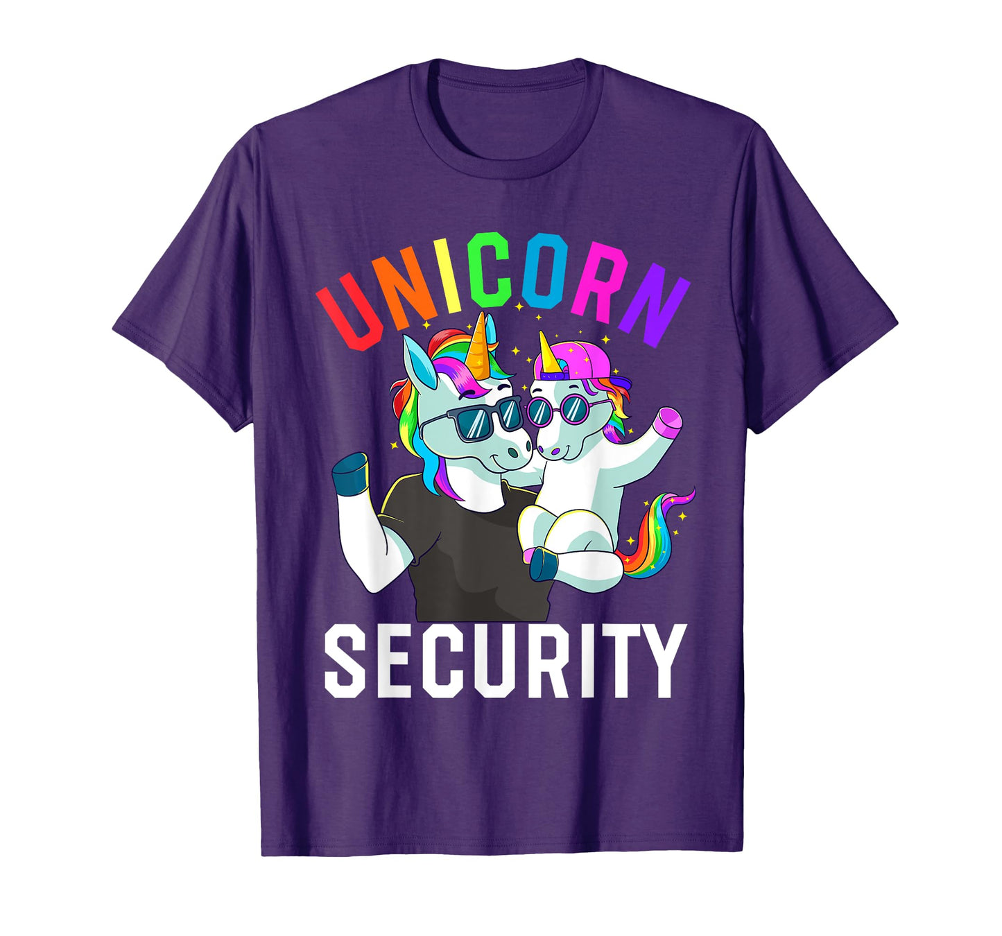 Unicorn Security Boy Brother Baby Sister Dad Family Birthday T-Shirt
