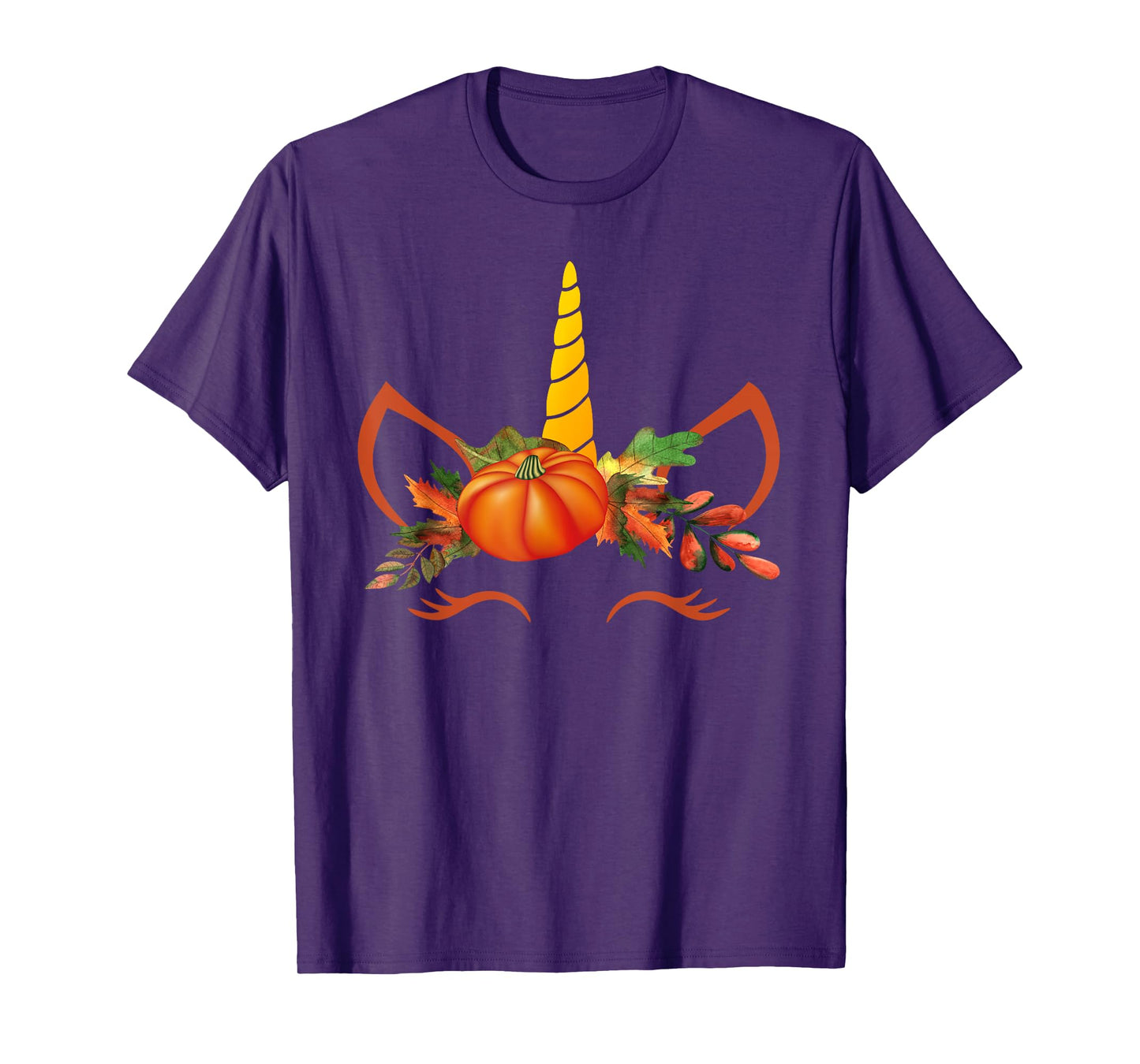 Cute Unicorn Pumpkin Shirts for Kids Halloween Thanksgiving T-Shirt
