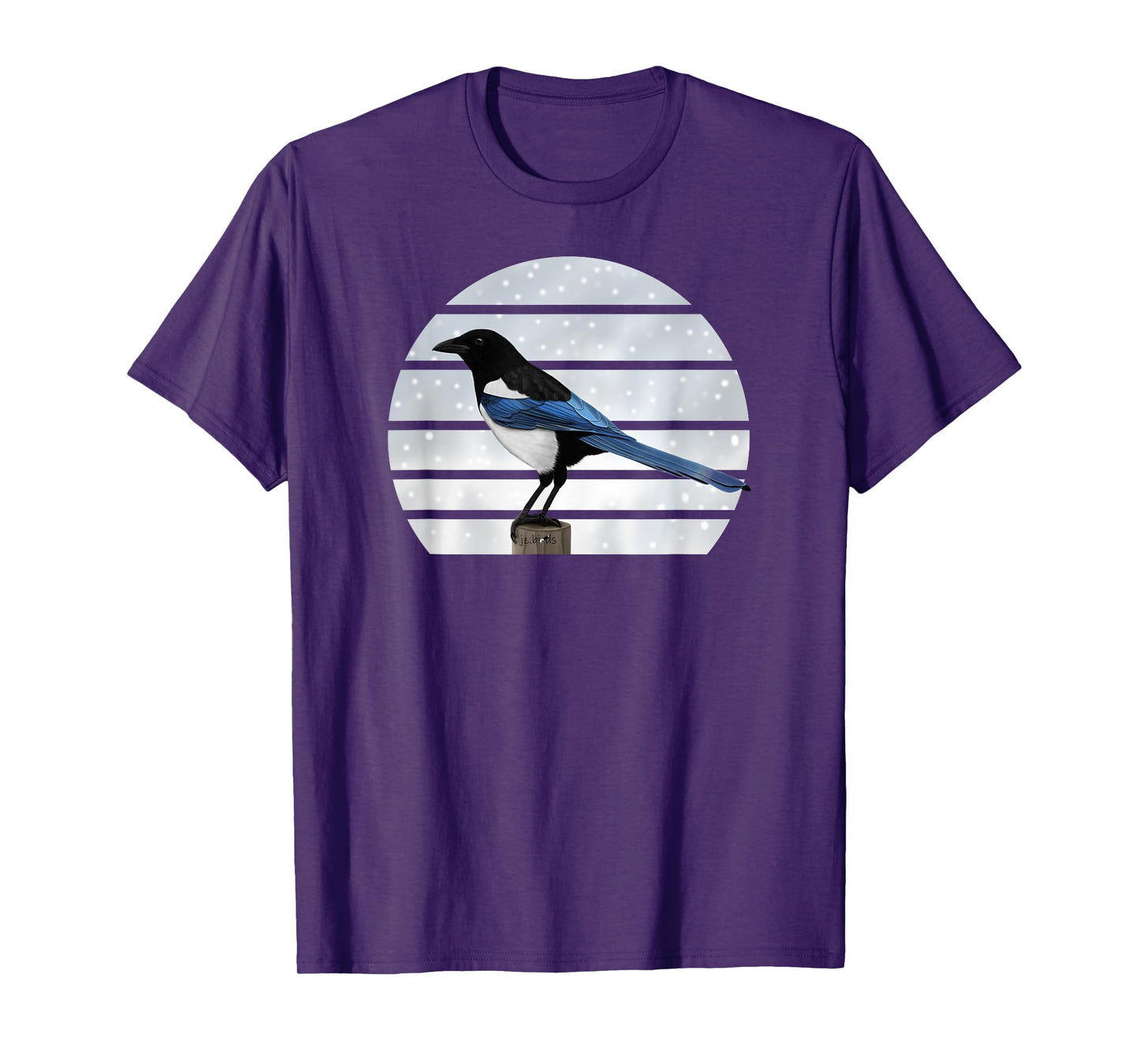 Magpie Winter Birds Christmas Snow Birder Birdwatching T-Shirt